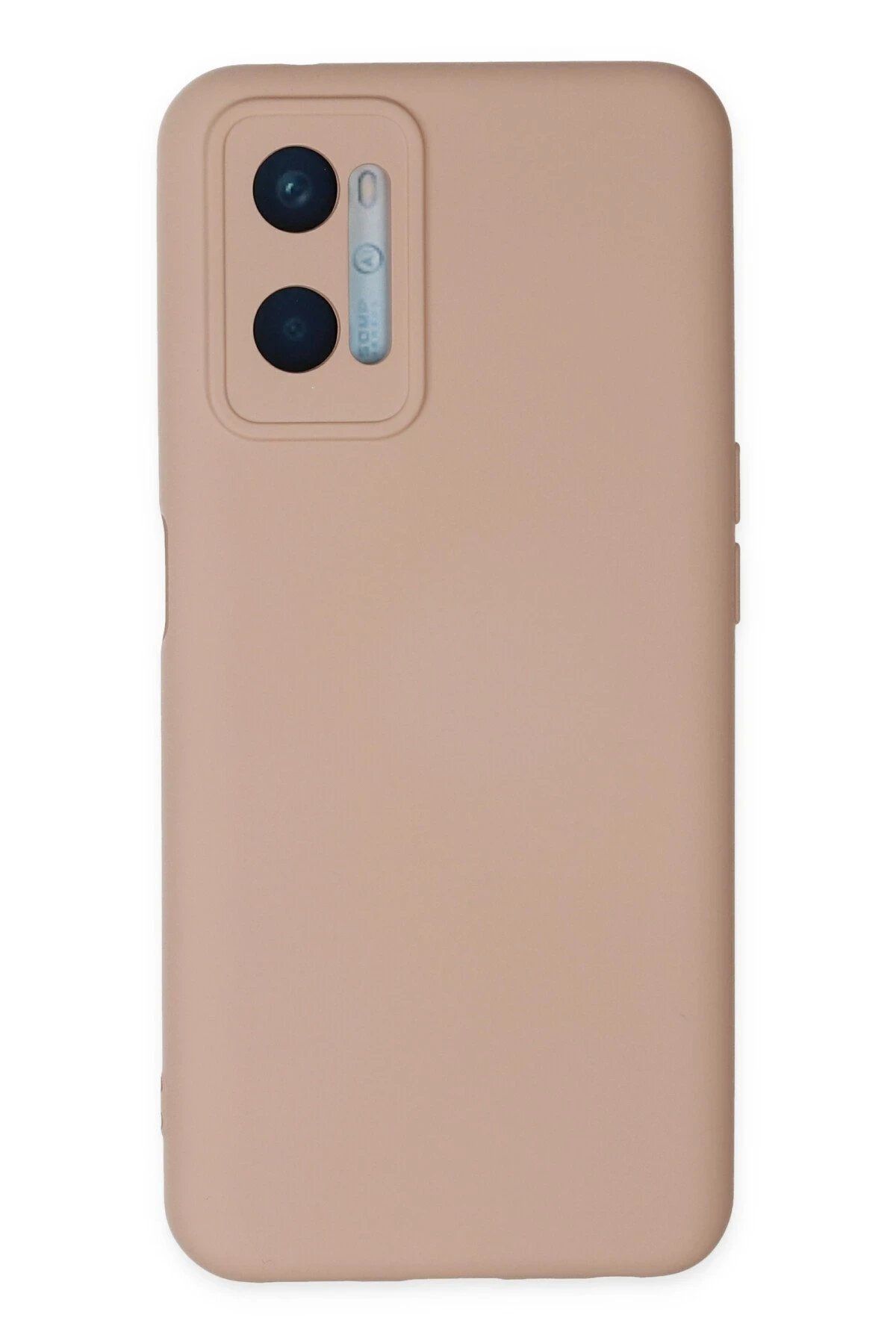 CepteToptan Newface Oppo A96 Kılıf Nano içi Kadife Silikon - Pudra