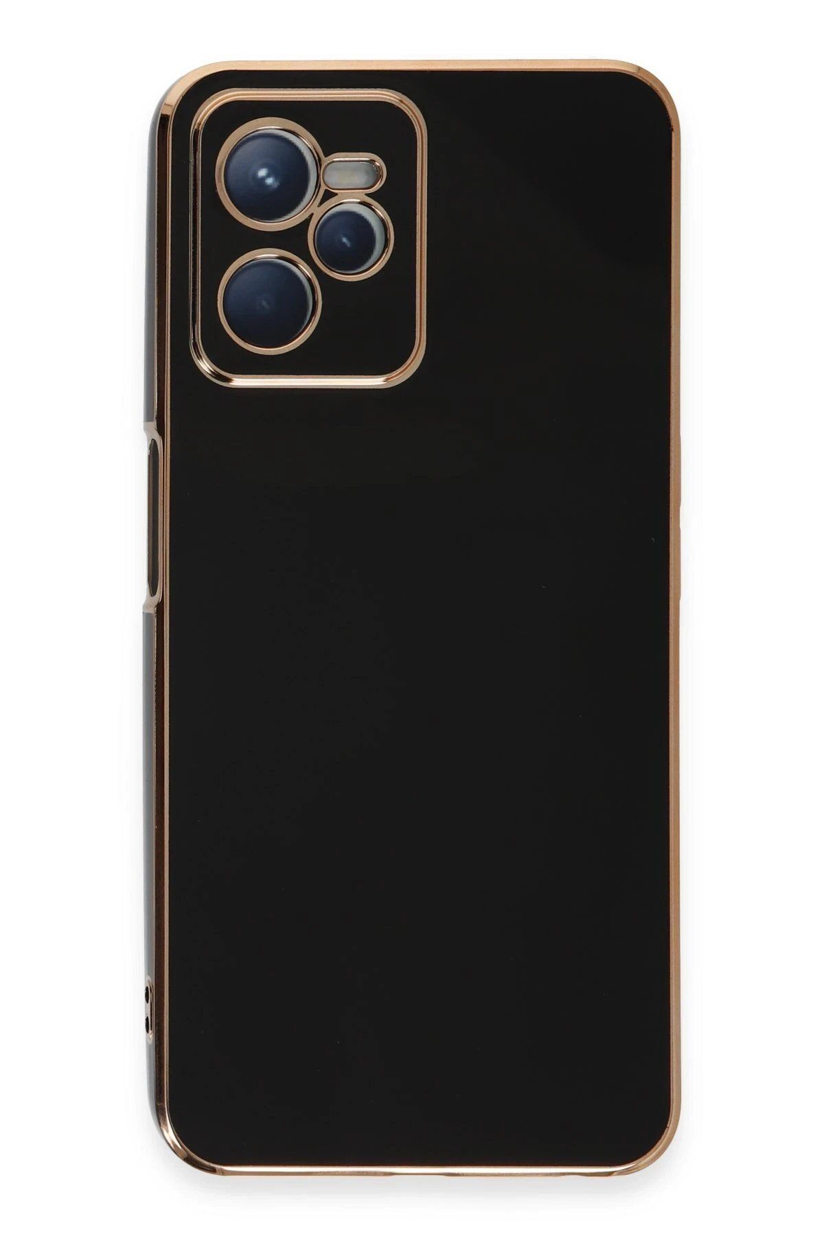 CepteToptan Newface Realme C35 Kılıf Volet Silikon - Siyah