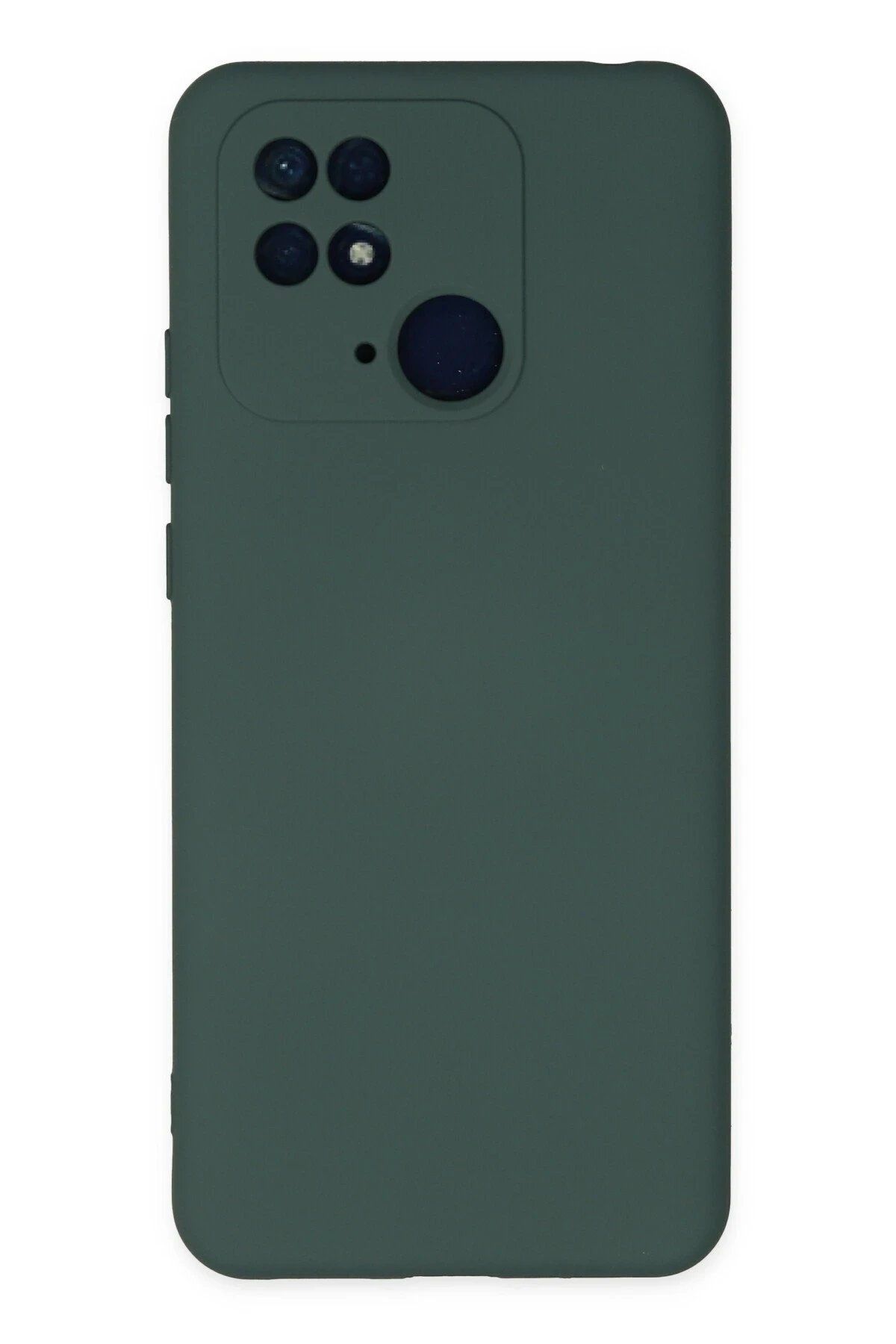 CepteToptan Newface Xiaomi Redmi 10C Kılıf Nano içi Kadife Silikon - Koyu Yeşil
