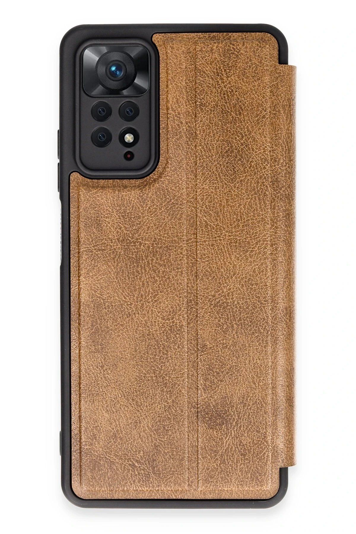 CepteToptan Newface Xiaomi Redmi Note 12 Pro 4G Kılıf Flip Cover - Taba