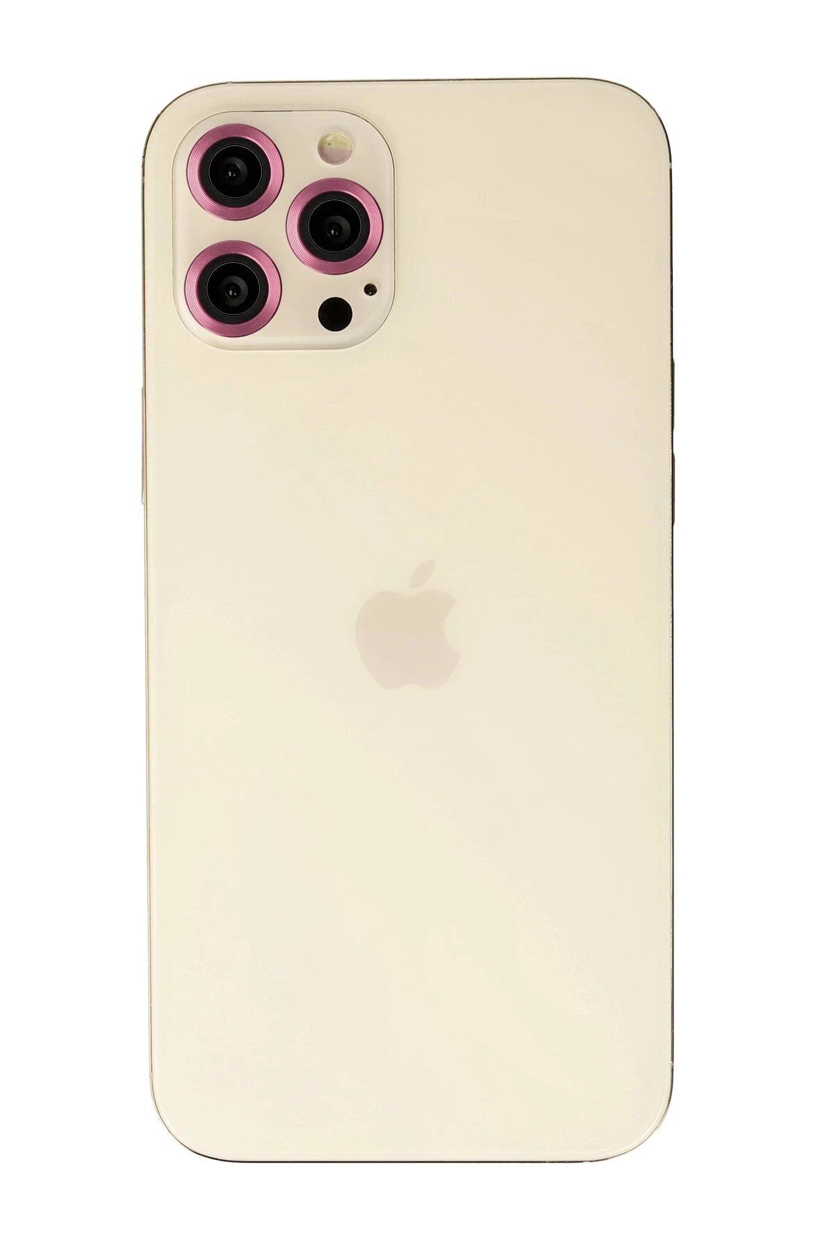 CepteToptan Newface iPhone 12 Pro Max Metal Kamera Lens - Pembe