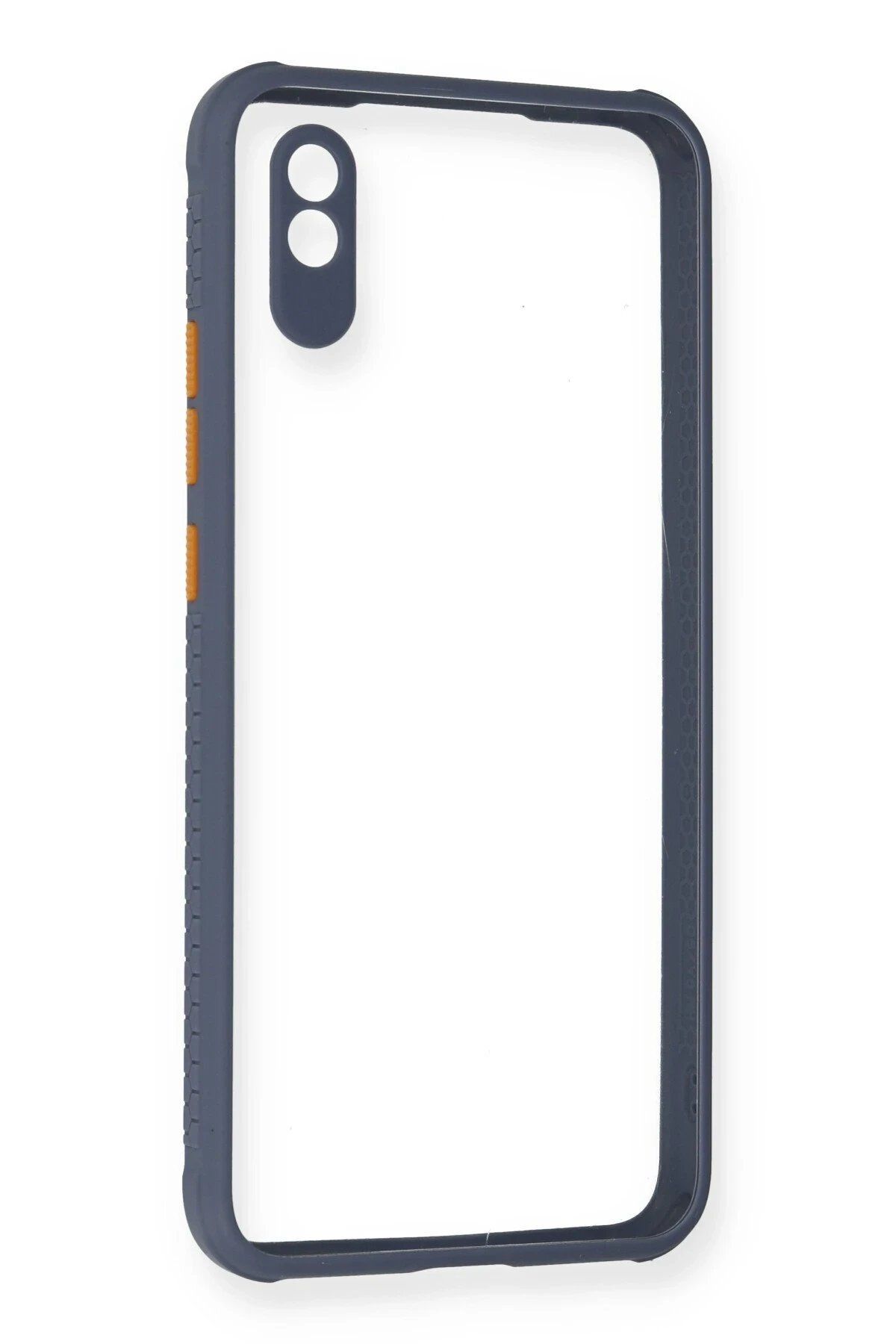 CepteToptan Newface Xiaomi Redmi 9A Kılıf Miami Şeffaf Silikon - Gri