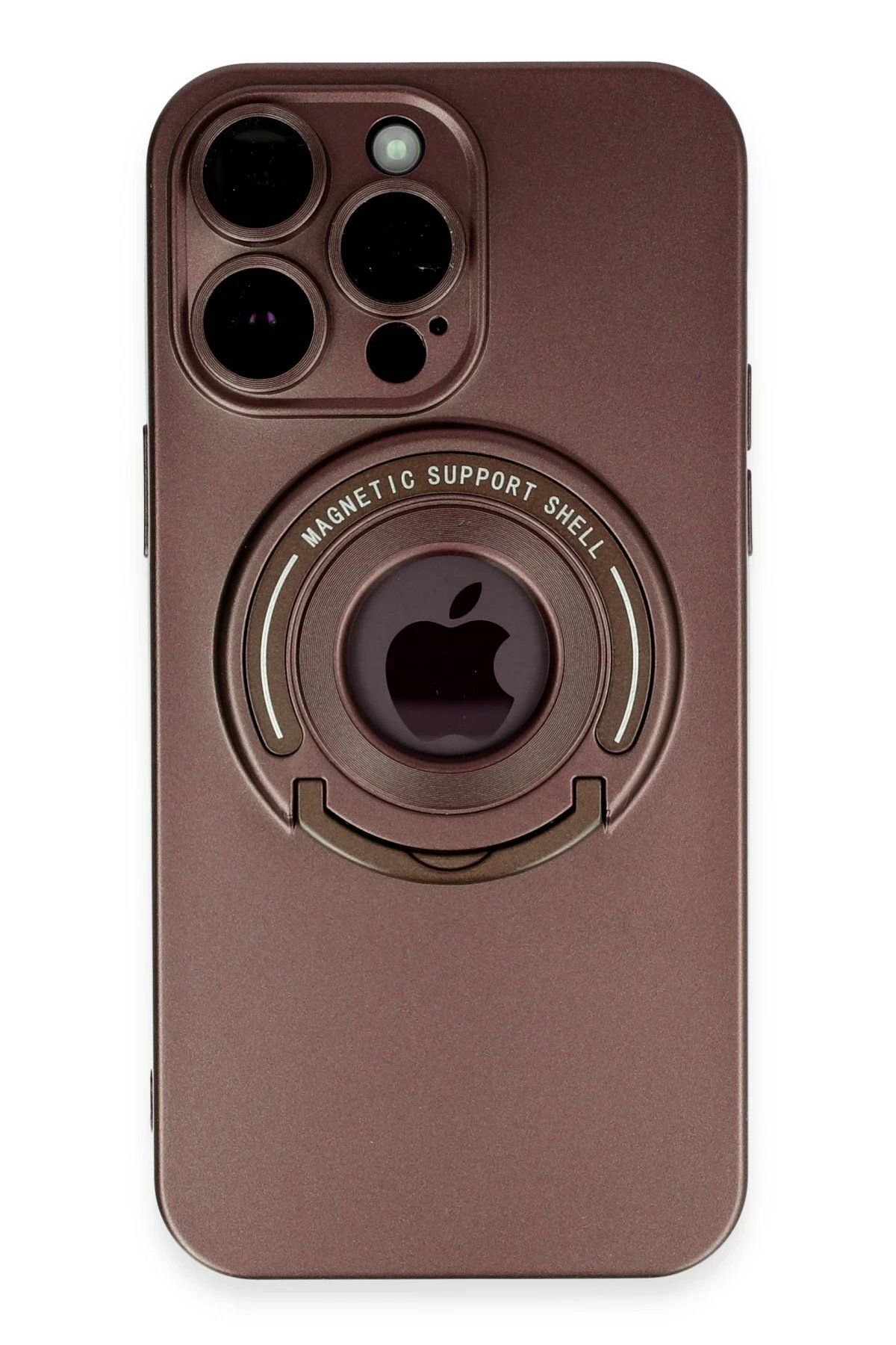 CepteToptan Newface iPhone 13 Pro Max Kılıf Lukka Magneticsafe Kapak - Kahverengi