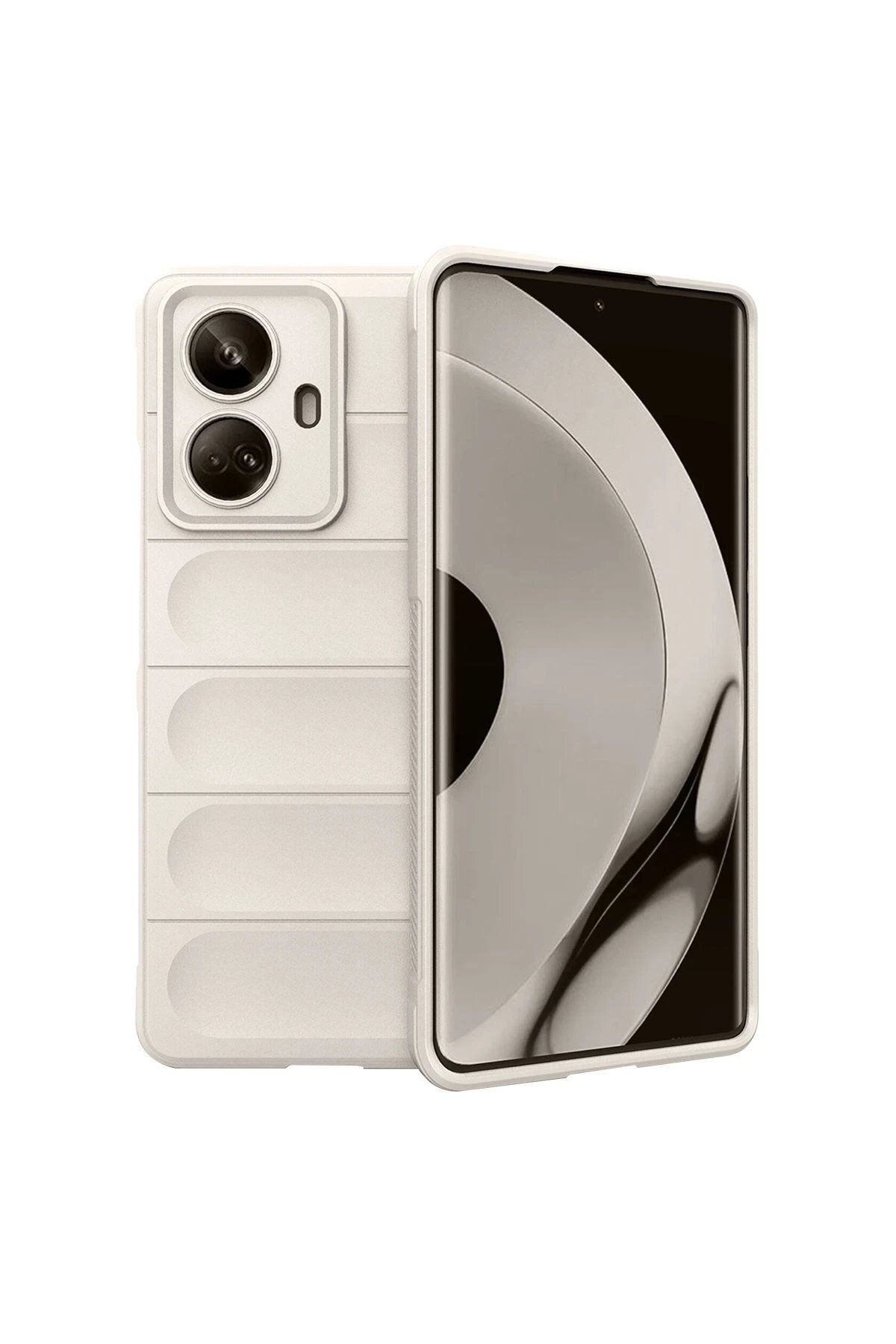 CepteToptan Newface Realme 10 Pro 5G Kılıf Optimum Silikon - Krem