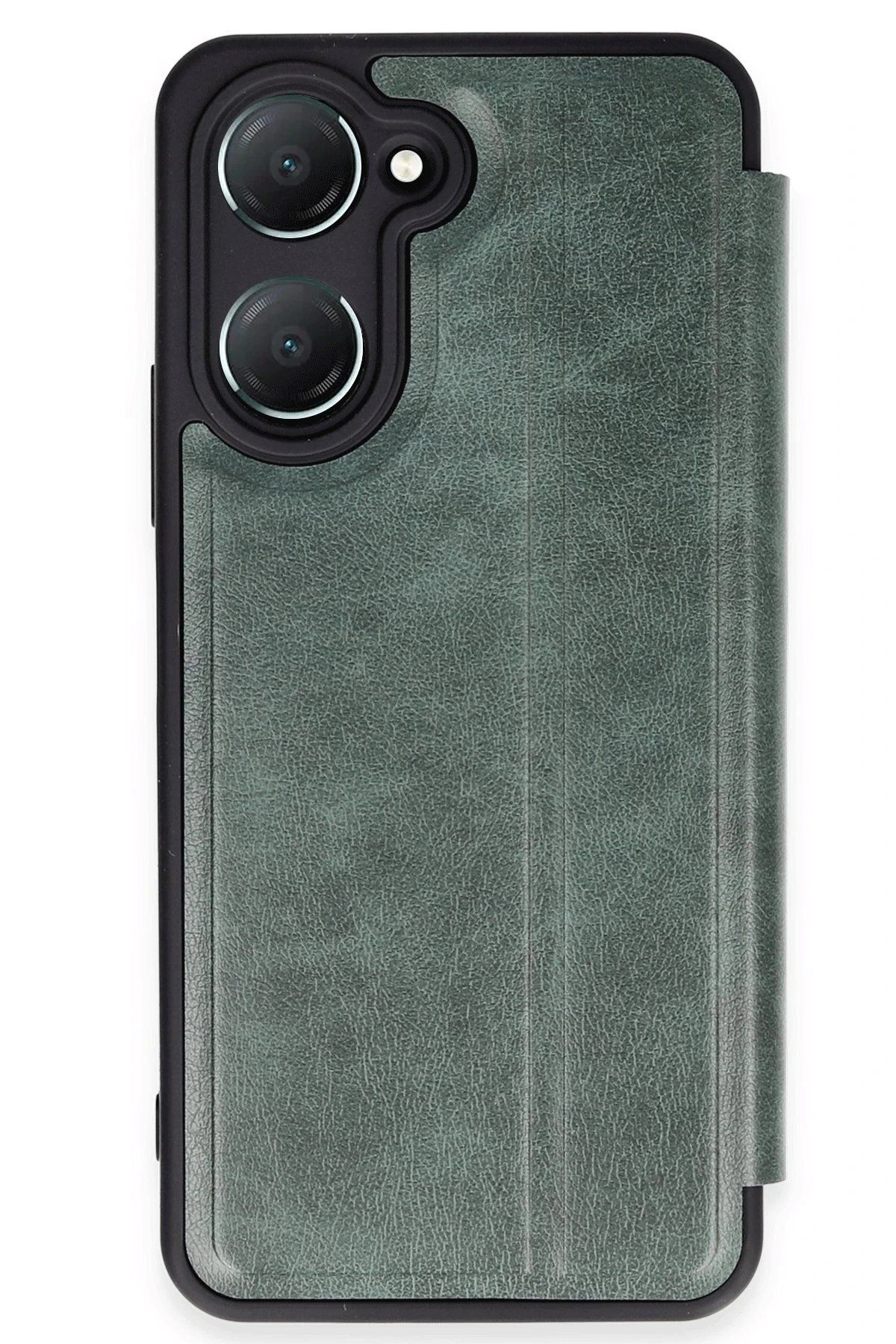 CepteToptan Newface Vivo Y18 Kılıf Flip Cover - Koyu Yeşil