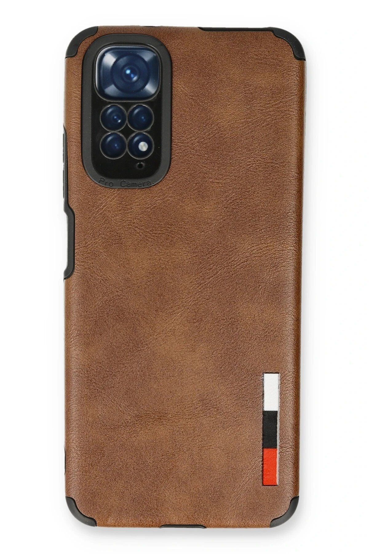 CepteToptan Newface Xiaomi Redmi Note 11 Kılıf Loop Deri Silikon - Kahverengi