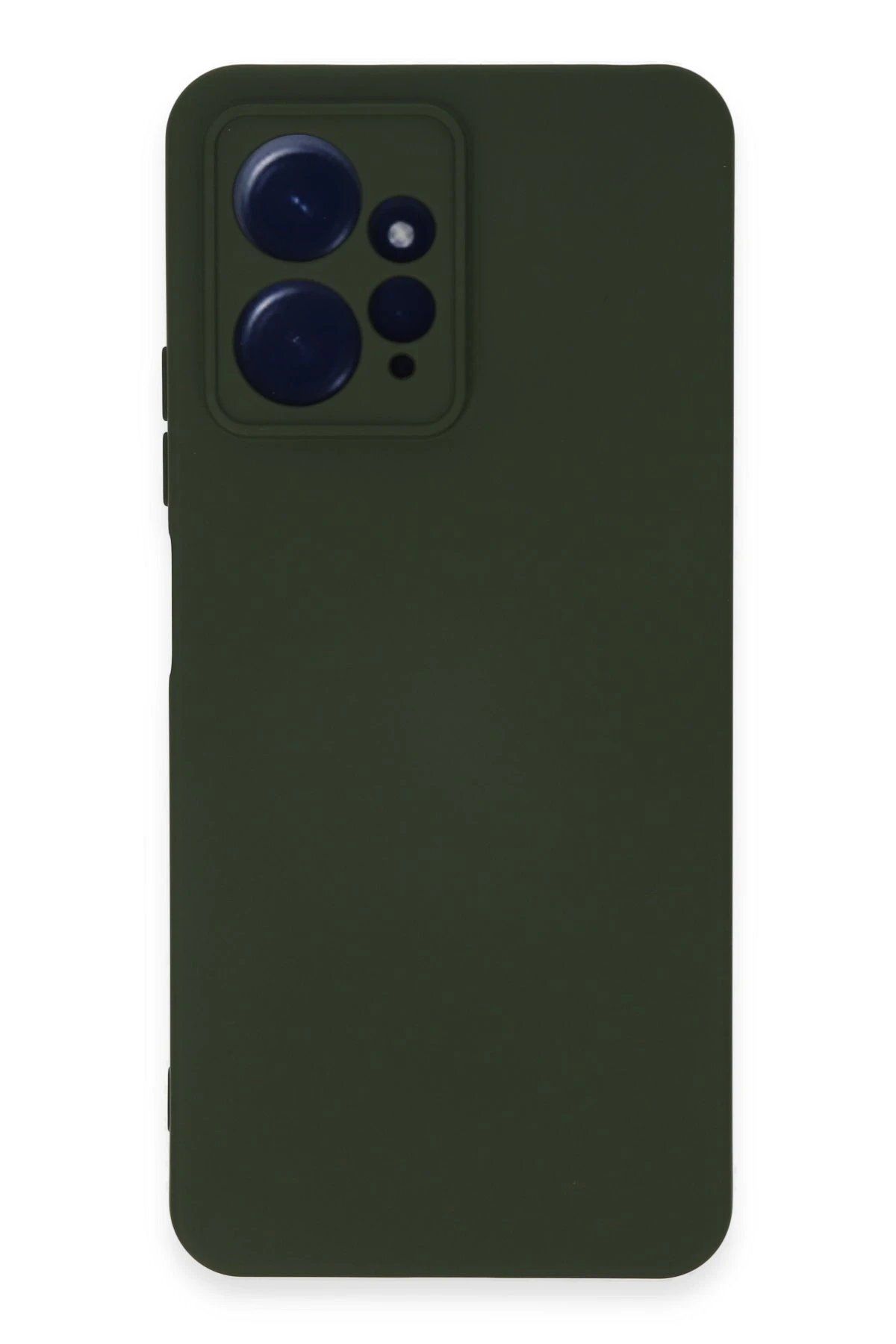 Toptan Bulurum Newface Xiaomi Redmi Note 12 4G Kılıf Nano içi Kadife Silikon - Koyu Yeşil