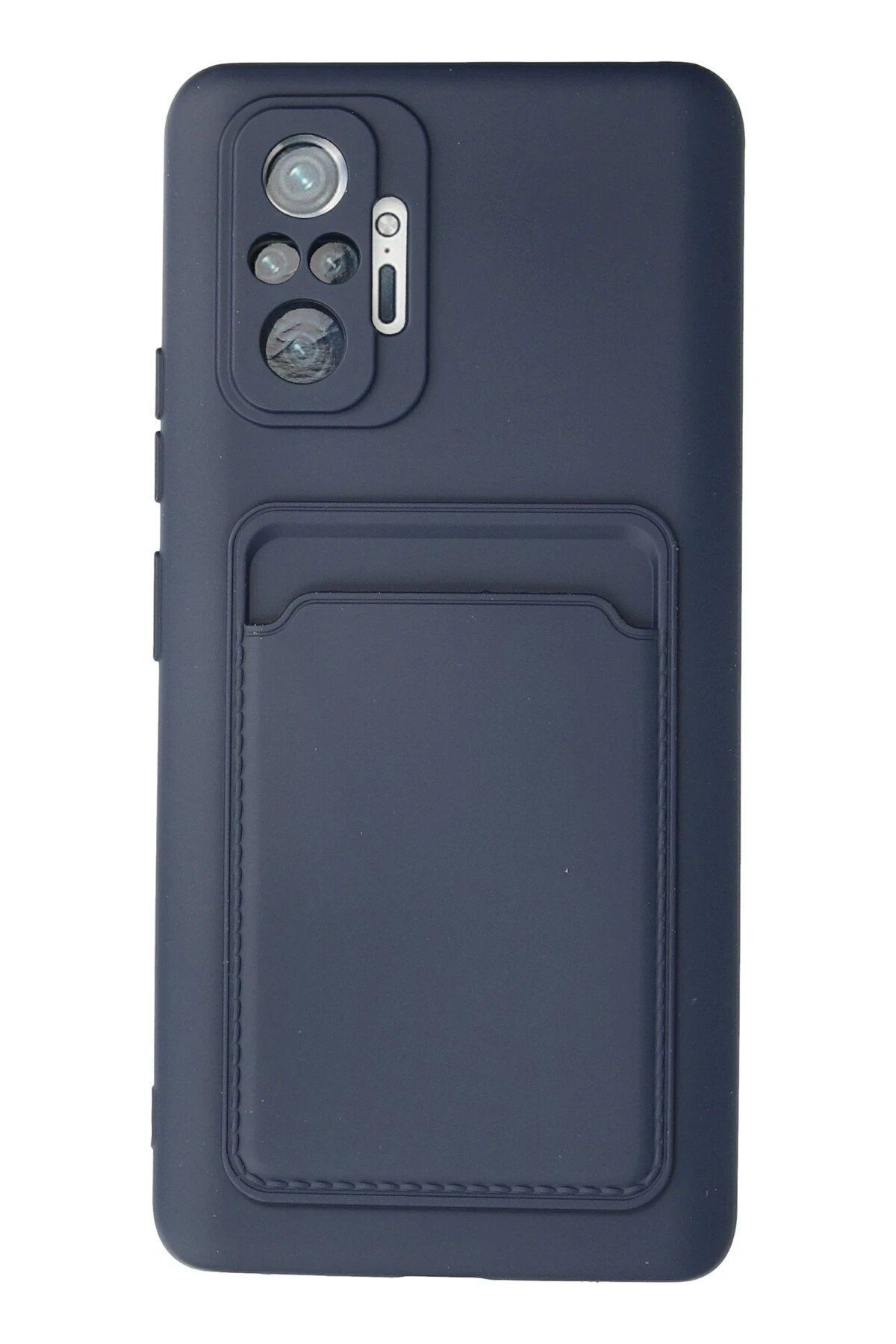 CepteToptan Newface Xiaomi Redmi Note 10 Pro Kılıf Kelvin Kartvizitli Silikon - Lacivert