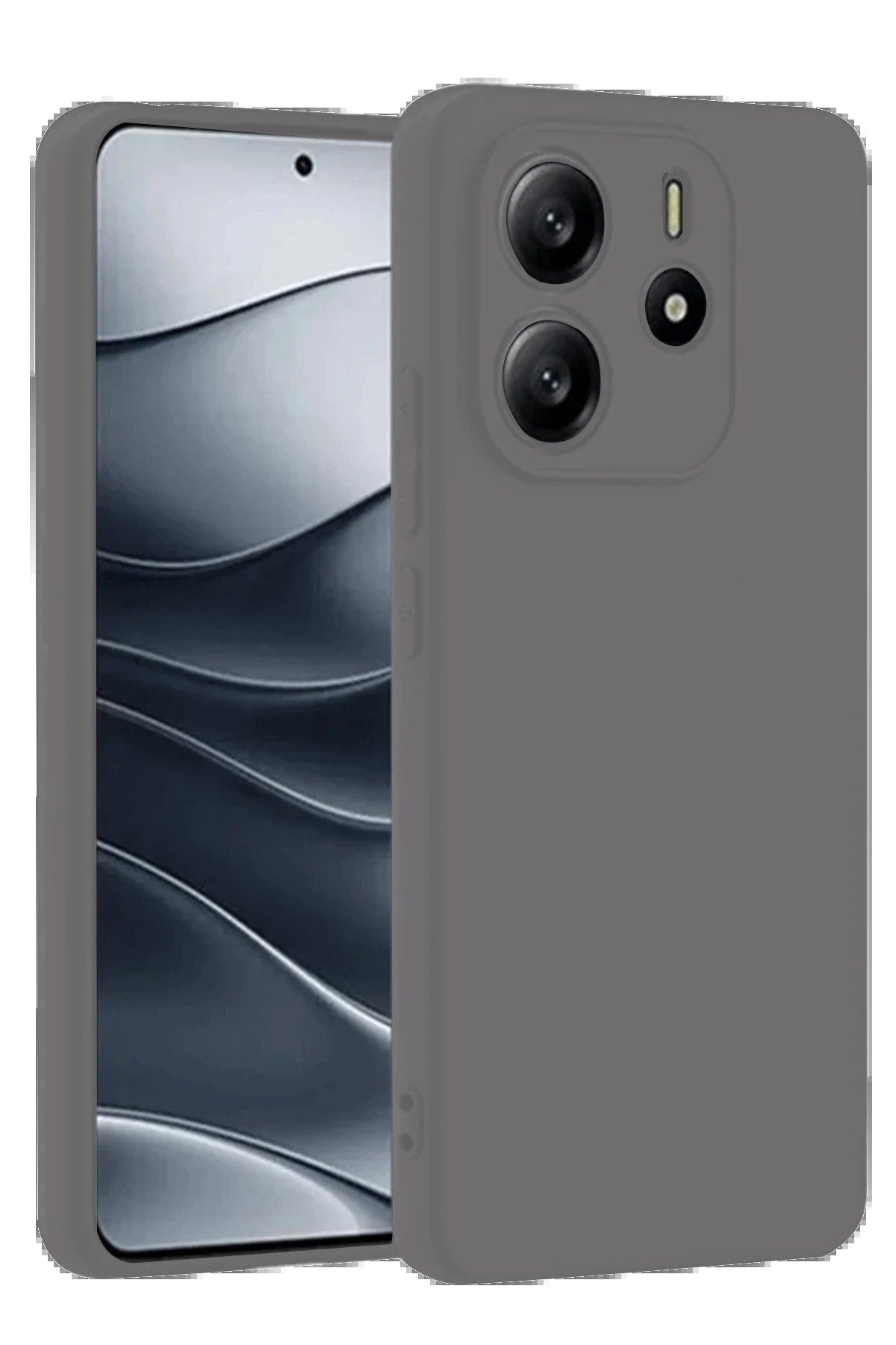 CepteToptan Newface Xiaomi Redmi Note 14 4G Kılıf First Silikon - Gri