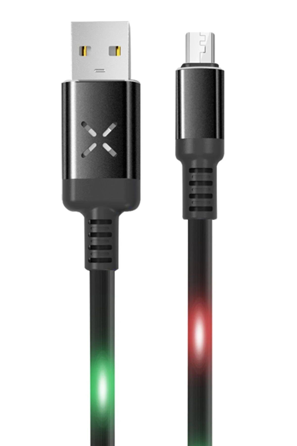 CepteToptan Konfulon DC09 Ses Duyarlı Işıklı Micro USB Kablo 1M 2A - Siyah