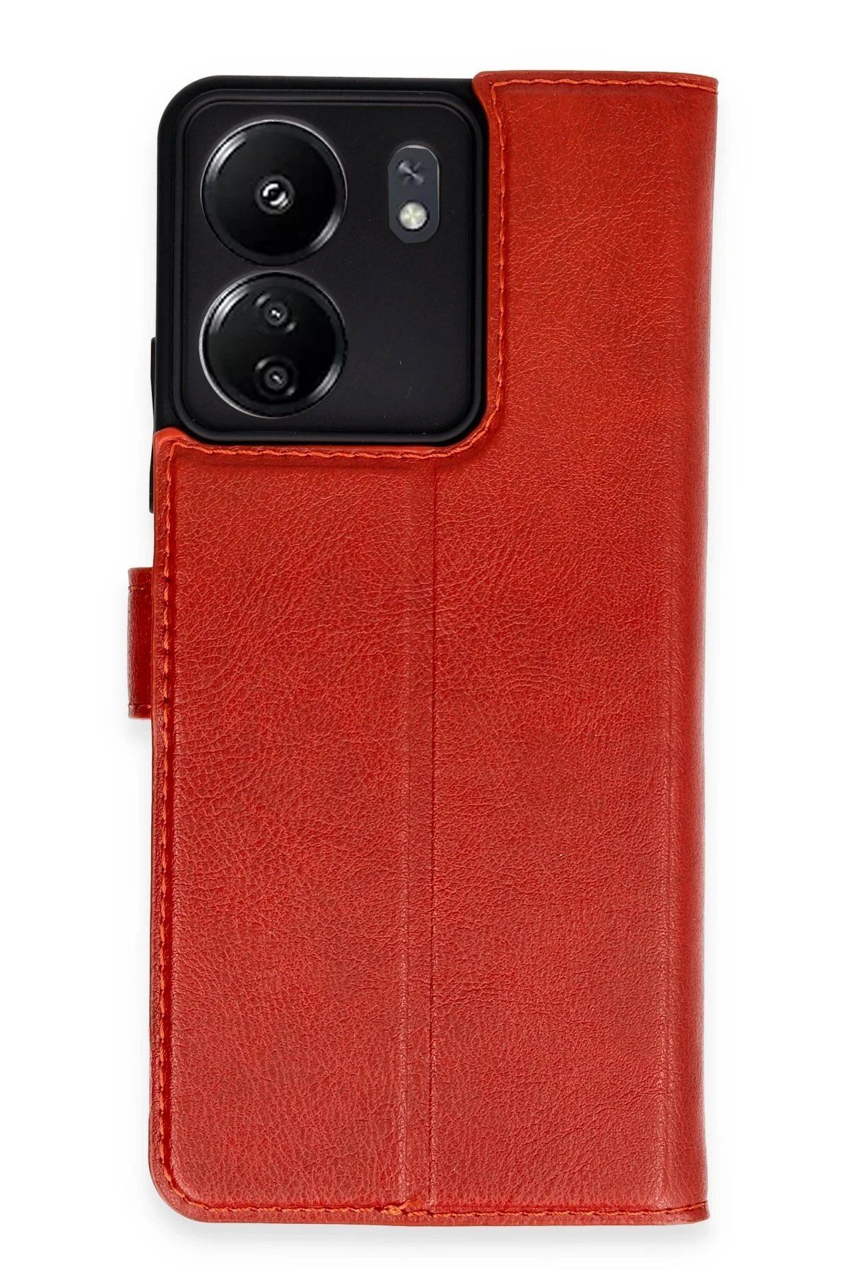 CepteToptan Newface Xiaomi Redmi 13C Kılıf Trend S Plus Kapaklı Kılıf - Kırmızı