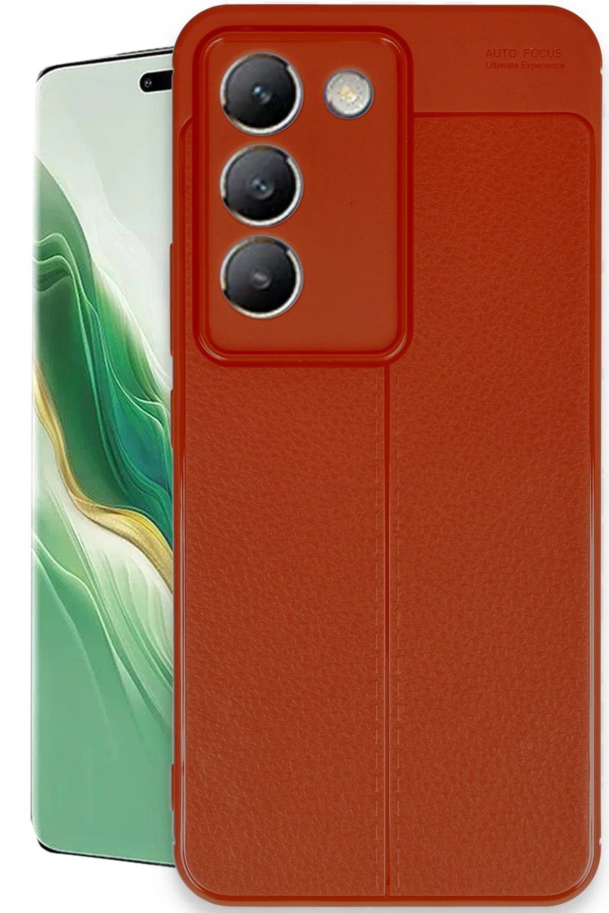 CepteToptan Newface Vivo V30 Lite 4G Kılıf Auto Focus Kapak - Kırmızı