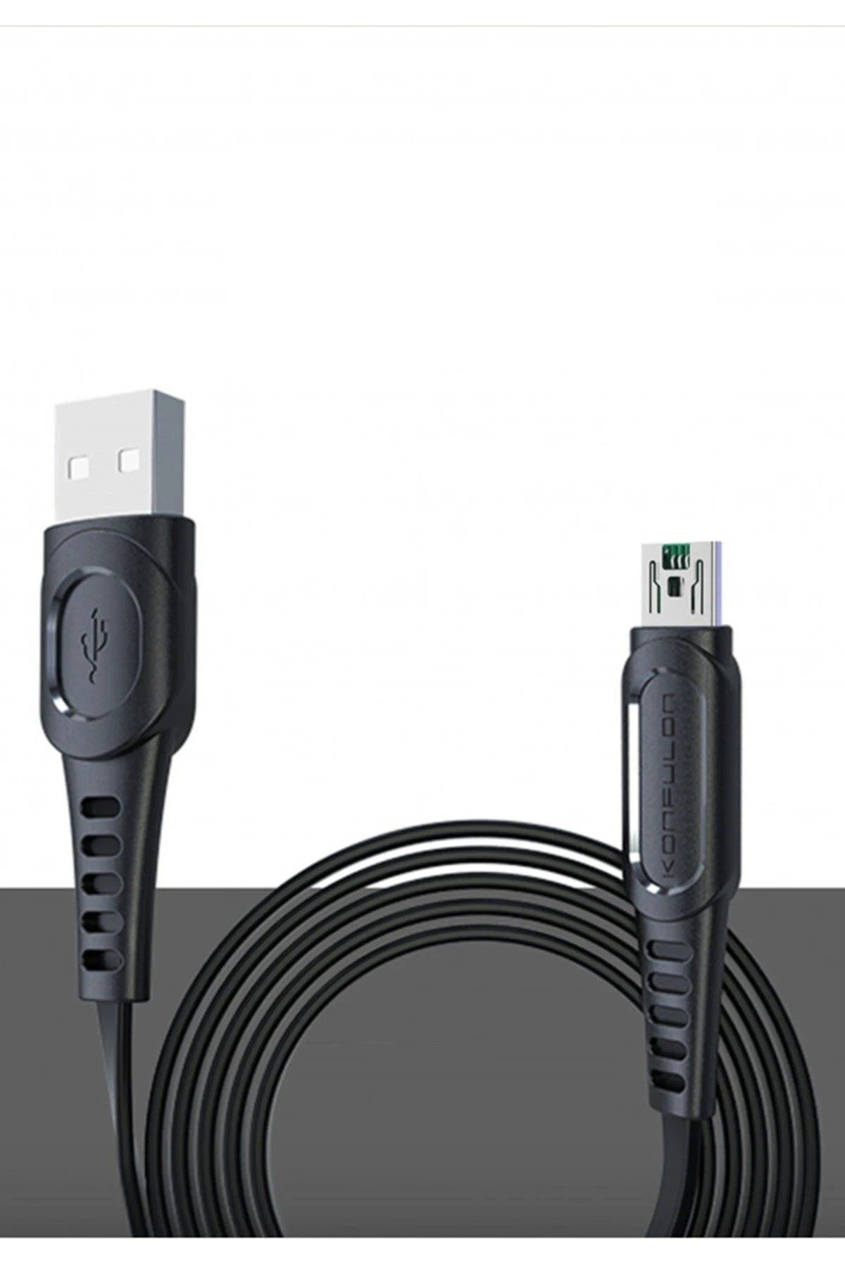 CepteToptan Konfulon DC24 Micro USB Kablo 1.2M 4A -Uyumlu  Siyah