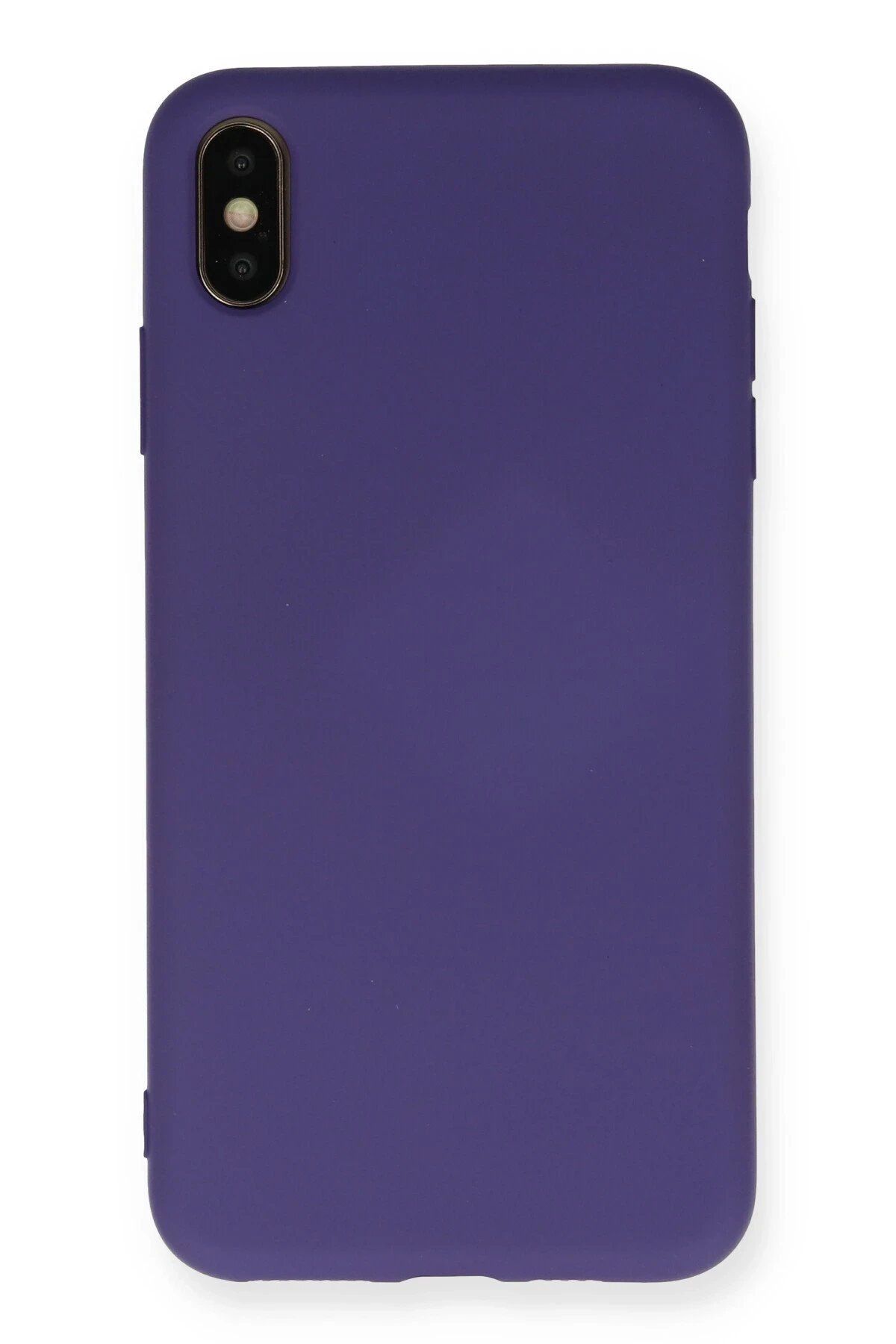 CepteToptan Newface iPhone XS Max Kılıf Nano içi Kadife Silikon - Mor