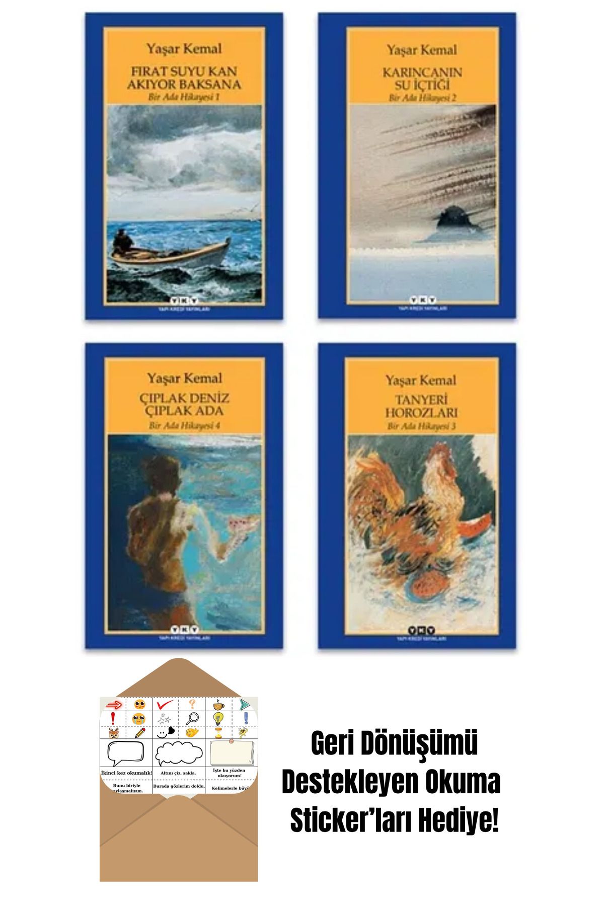 Yapı Kredi Yayınları Kuş Sesleri ve Mevsimlerin Sesleri 3lü Set (Resimli Ve Sesli) + Okuma Sticker'ları