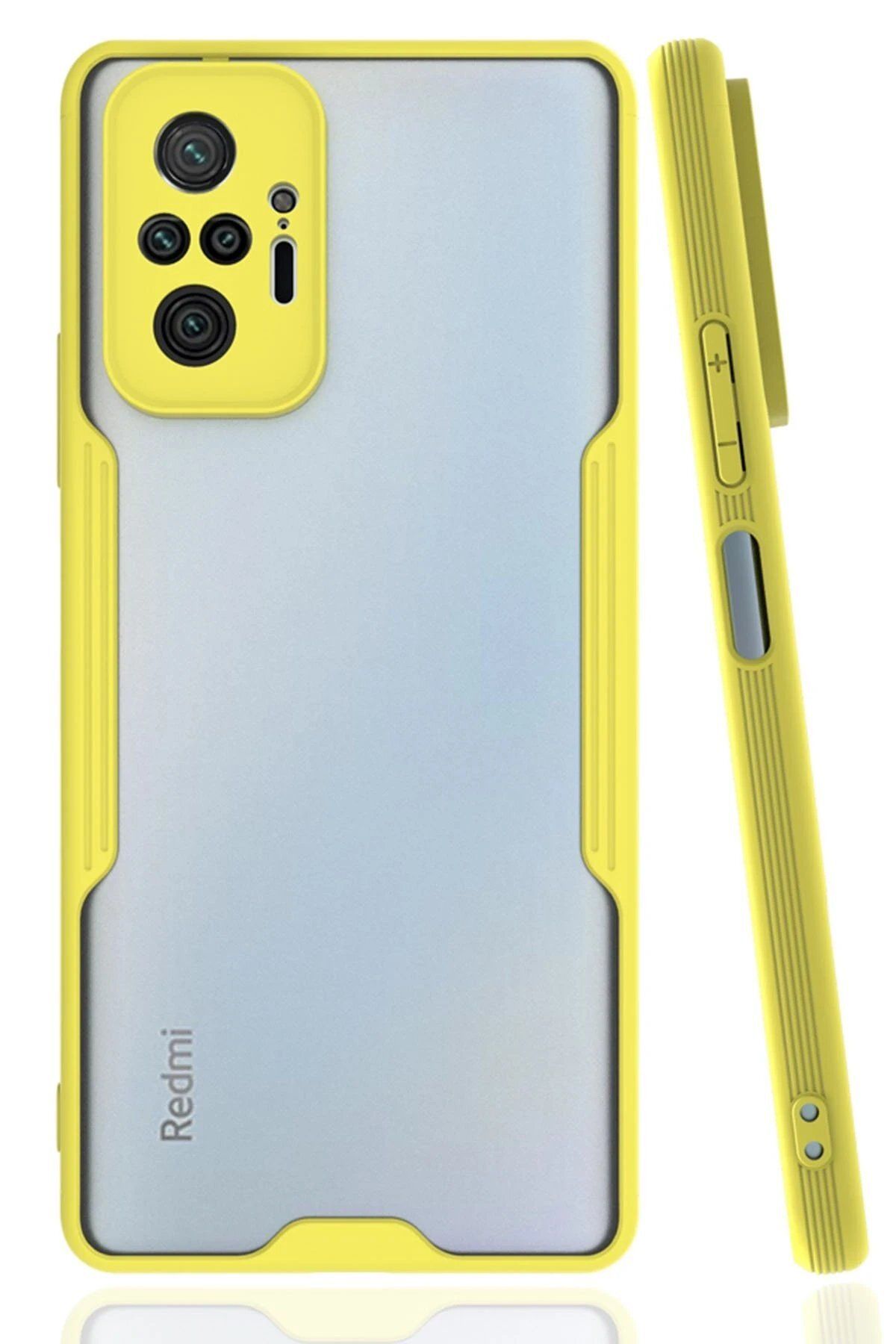 CepteToptan Newface Xiaomi Redmi Note 10 Pro Kılıf Platin Silikon - Sarı