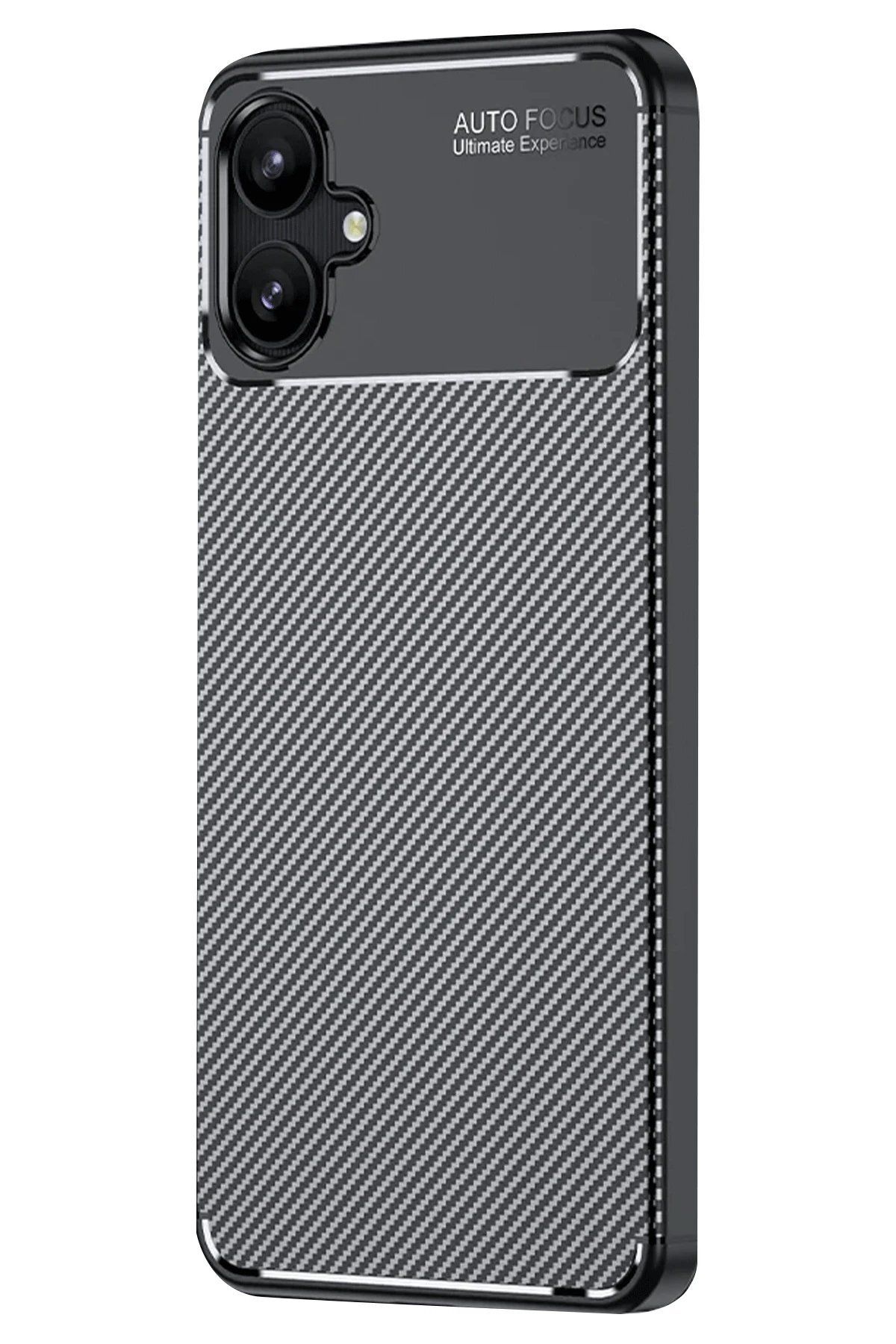 CepteToptan Newface Samsung Galaxy A06 Kılıf Auto Focus Karbon Kapak - Siyah