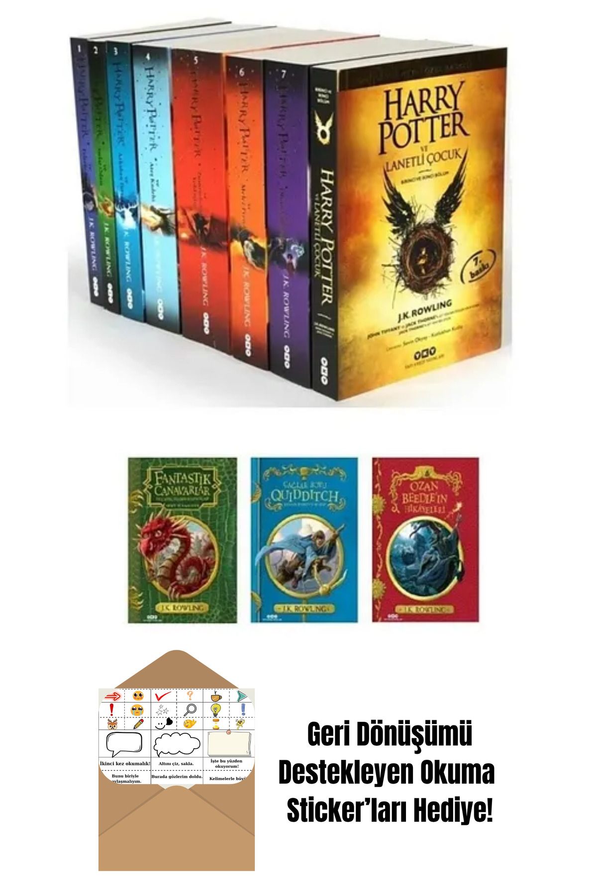 Yapı Kredi Yayınları Harry Potter Seti / 11 Kitap Set + Okuma Sticker'ları