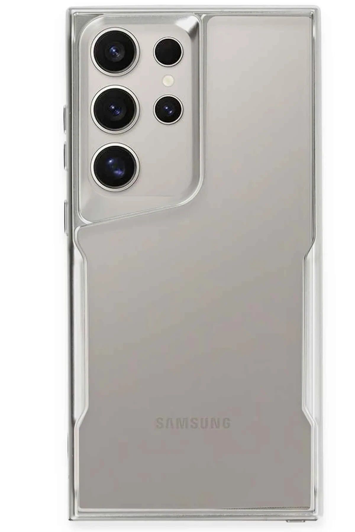 CepteToptan Newface Samsung Galaxy S23 Ultra Kılıf Boyi Silikon Kapak - Gümüş