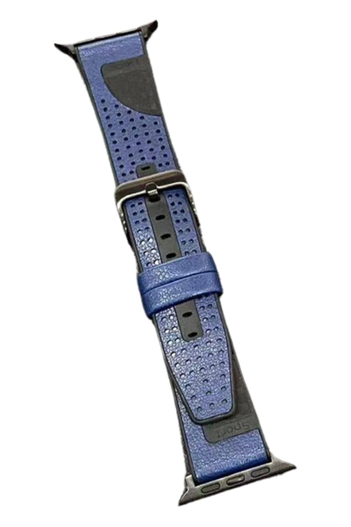 MOVENCHY Watch 45mm Buff Deri Kordon - Lacivert