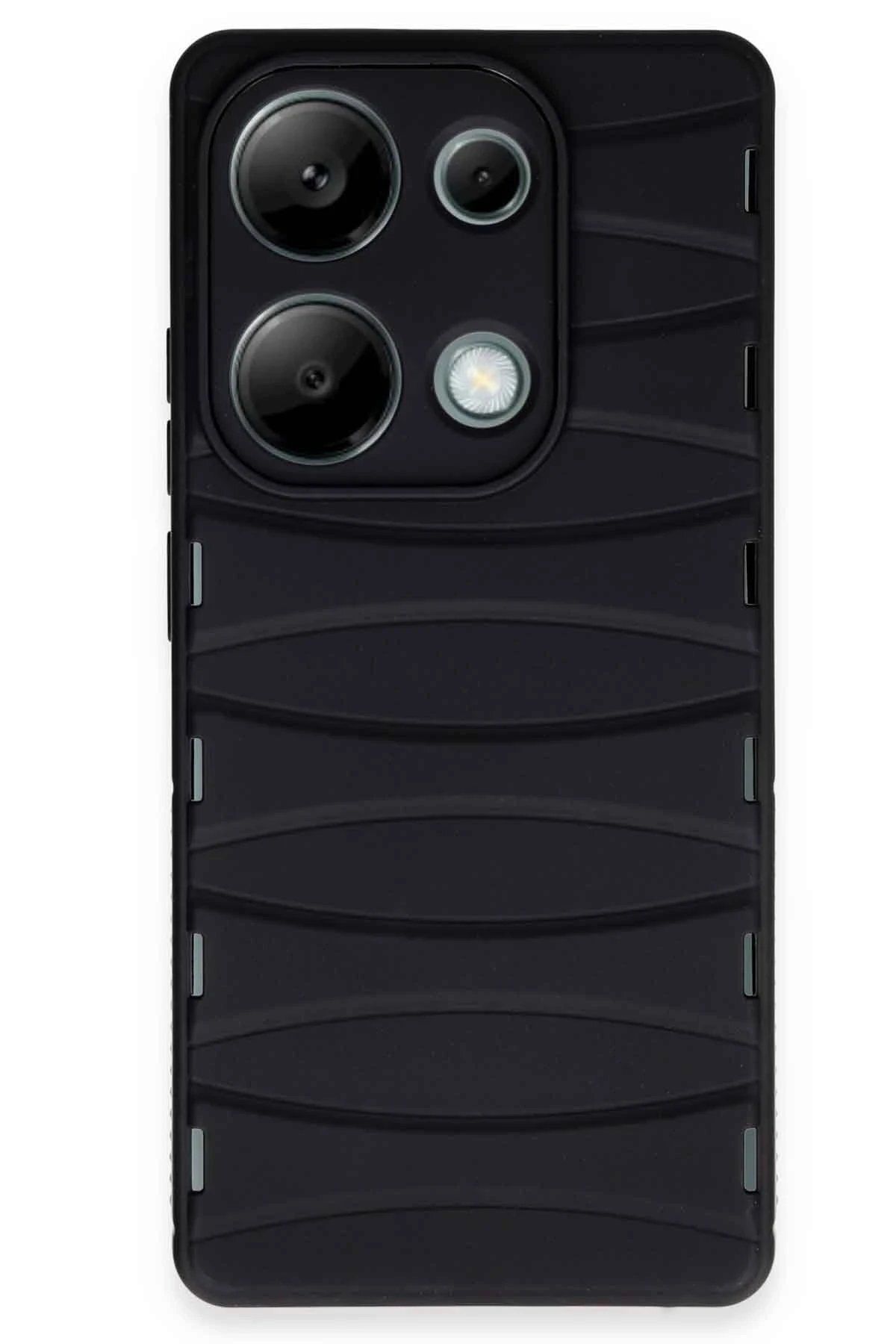 Toptan Bulurum Newface Xiaomi Redmi Note 13 Pro 4G Kılıf Bibercas Silikon Kapak - Siyah