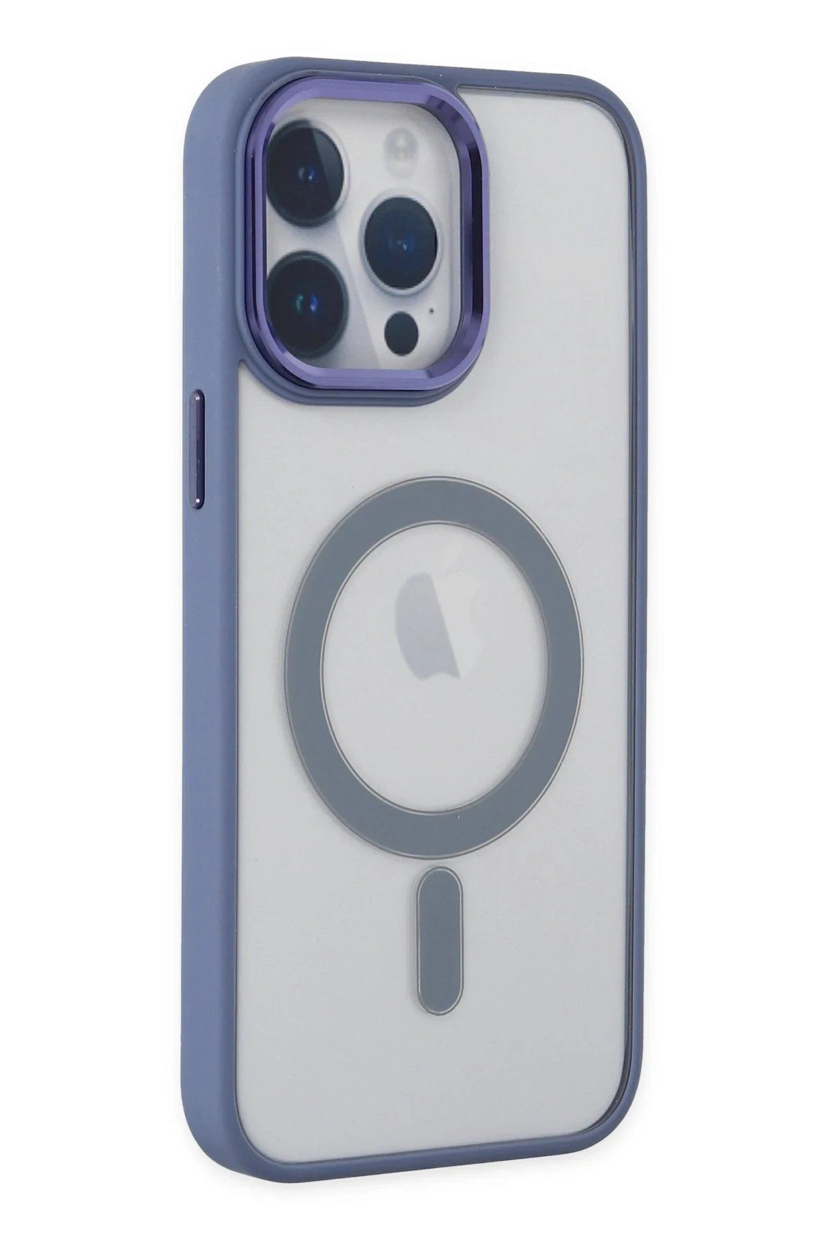 CepteToptan Newface iPhone 14 Pro Kılıf Room Magneticsafe Silikon - Sierra Blue