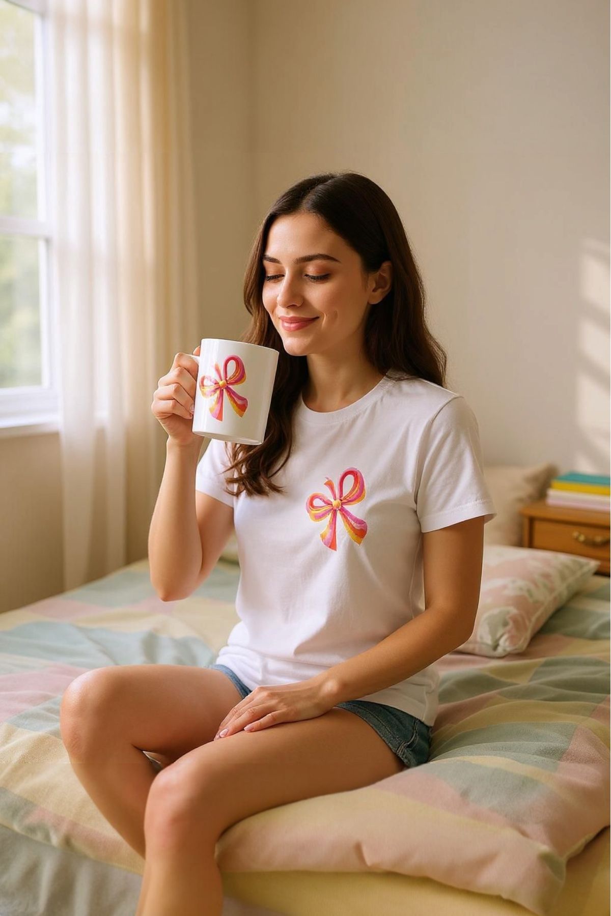 Gzl55 Kişiye özel kupa ve kişiye özel t-shirt (t-shirt bedenini görseldeki listeye göre belirtin