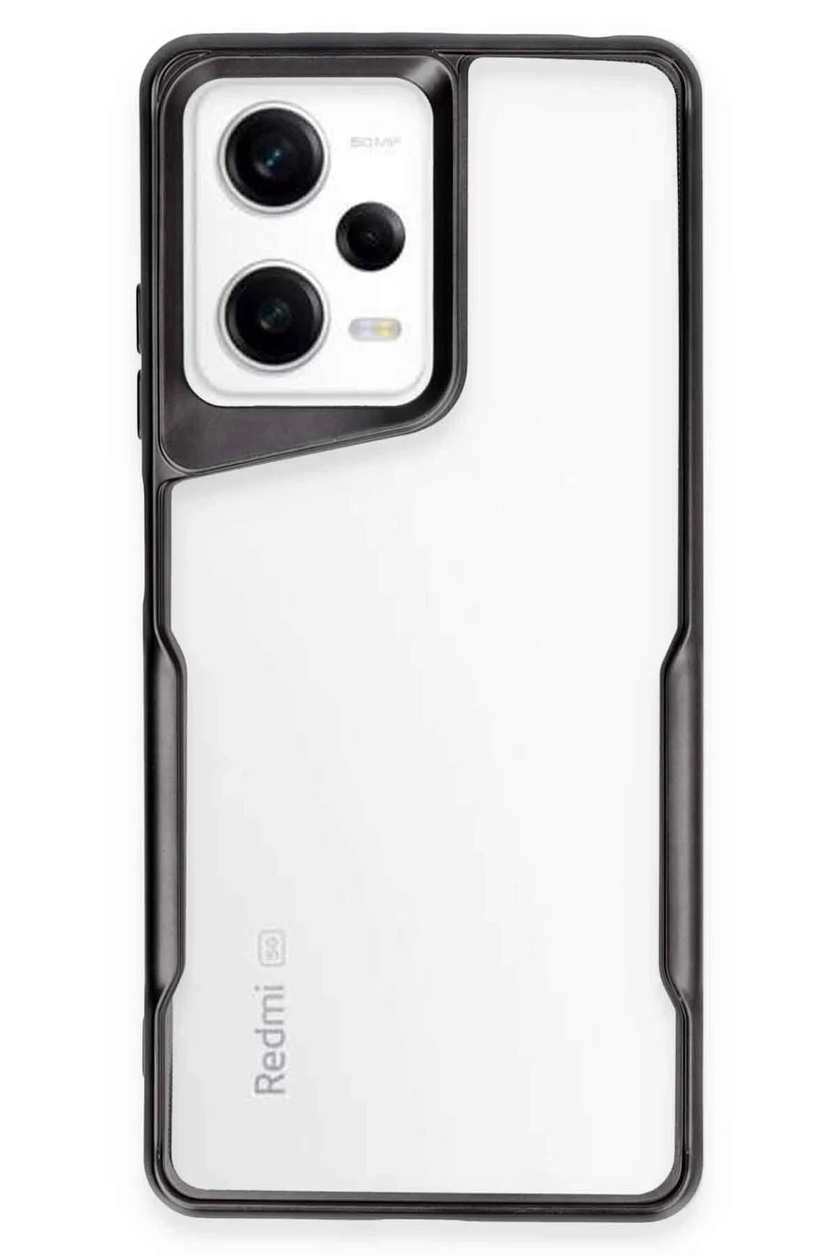 CepteToptan Newface Xiaomi Redmi Note 12 Pro 5G Kılıf Boyi Silikon Kapak - Siyah