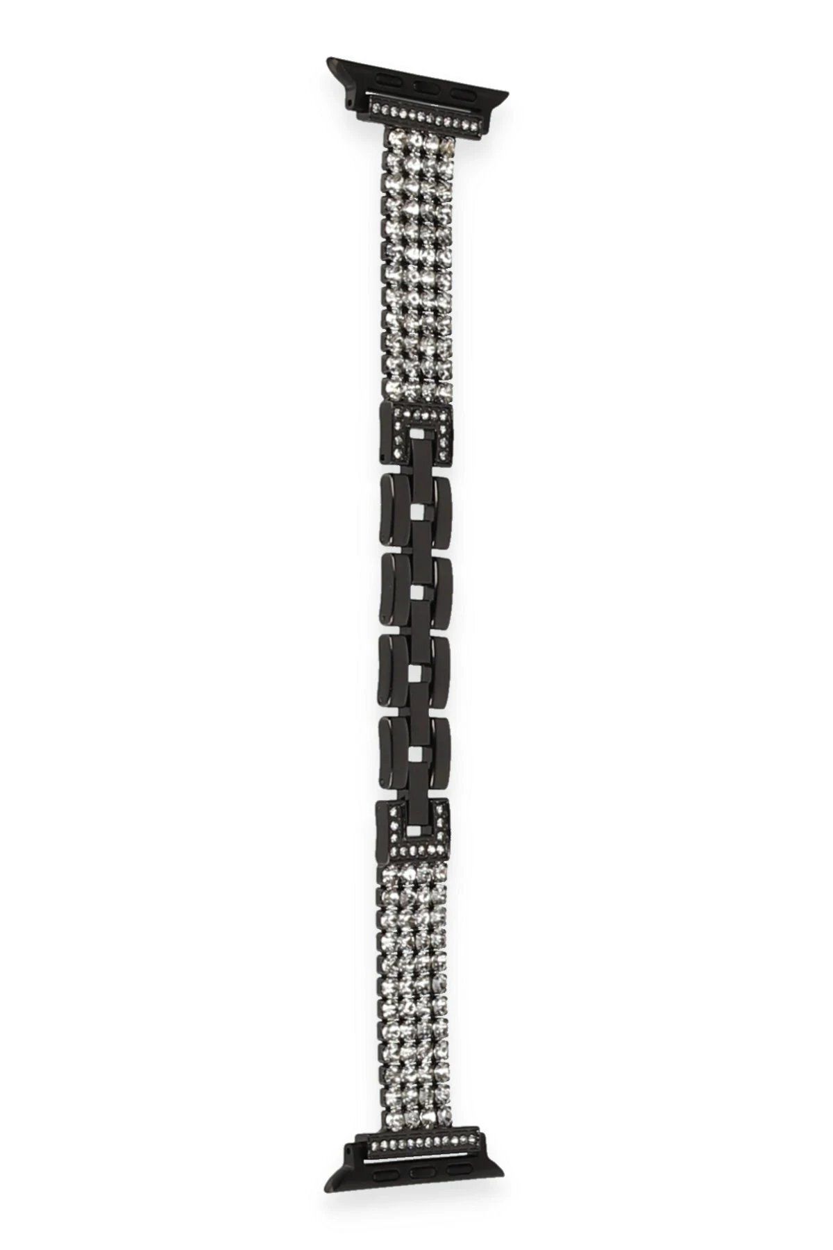 CepteToptan Watch 38mm Uyumlu Live Taşlı Kordon - Siyah