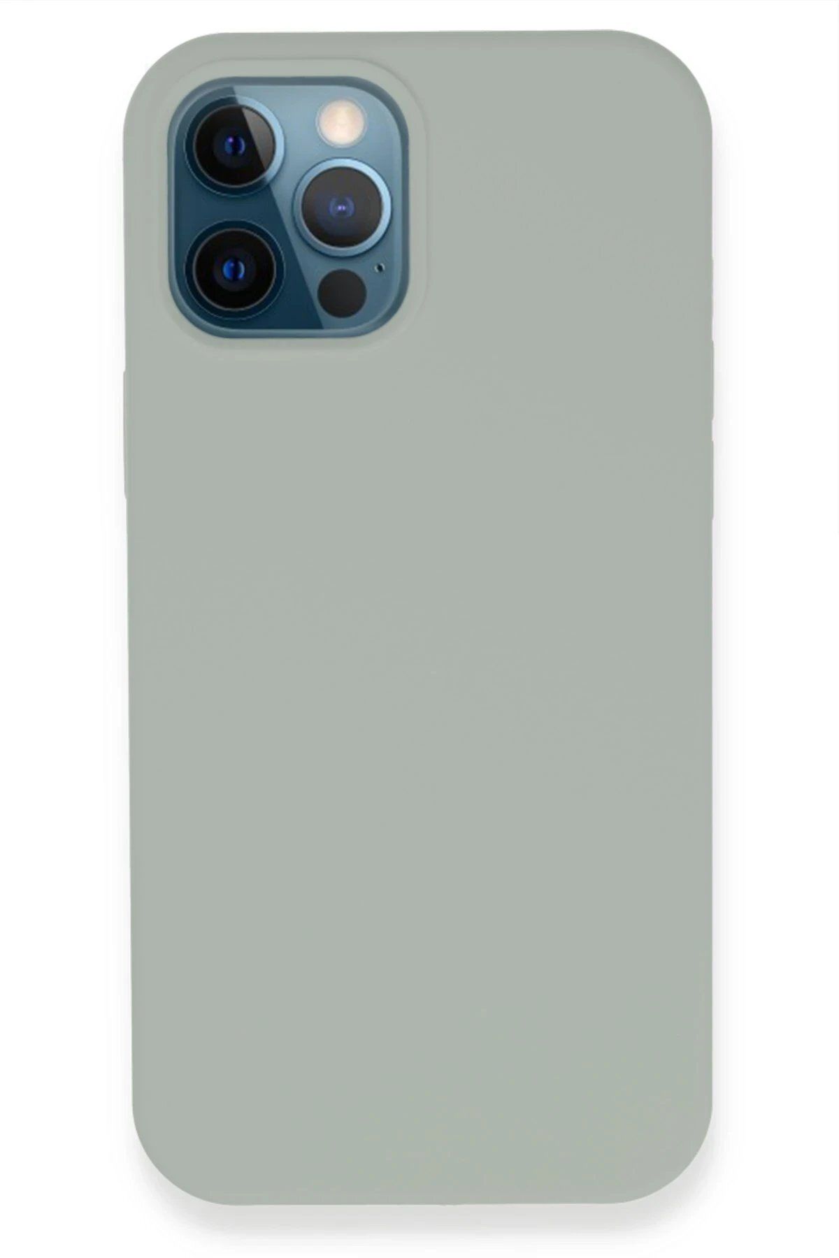 CepteToptan Newface iPhone 12 Pro Kılıf Lansman Legant Silikon - Açık Gri