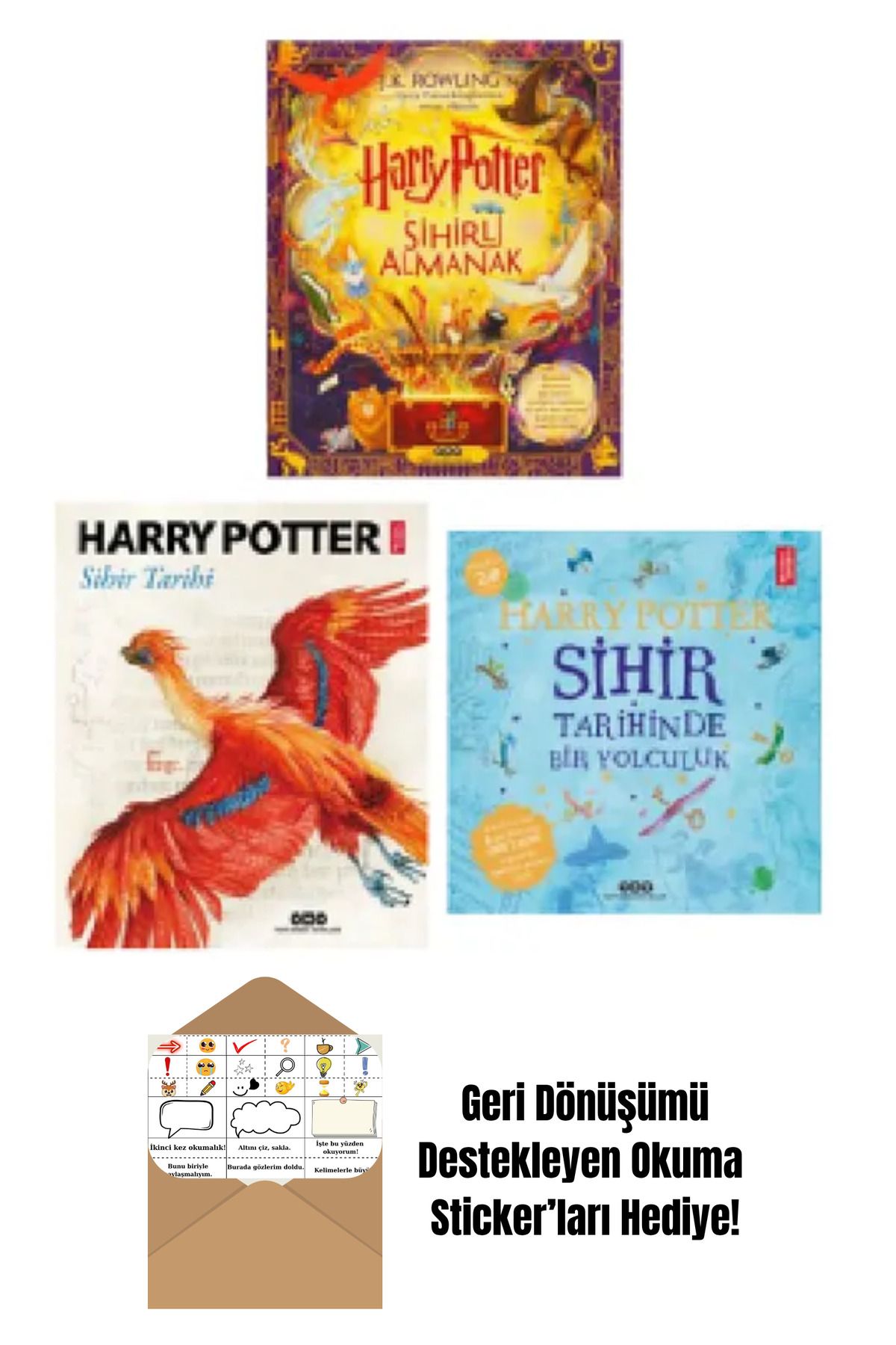 Yapı Kredi Yayınları Harry Potter Sihirli Almanak + Sihir Tarihi + Sihir Tarihinde Bir Yolculuk + Okuma Sticker'ları