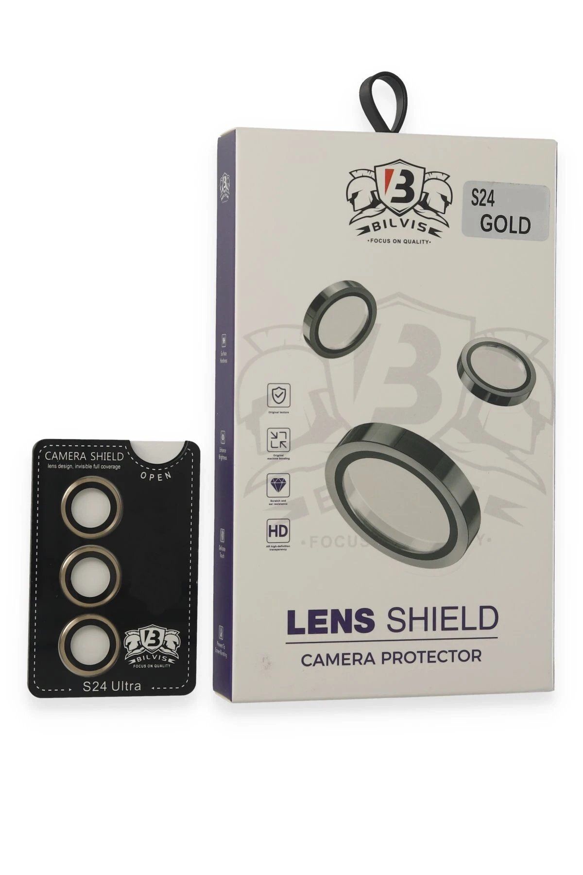 CepteToptan Newface Samsung Galaxy S24 Bilvis Titan Kamera Lens - Gold