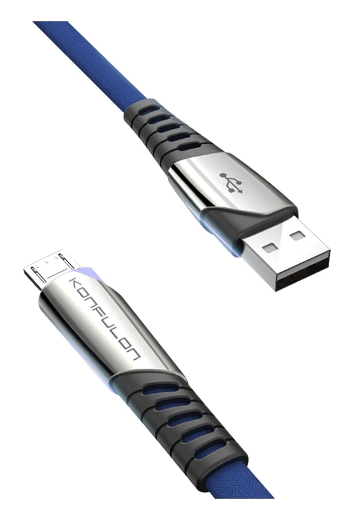 CepteToptan Konfulon DC16 Micro USB Kablo 1M 2.4A - Uyumlu Mavi