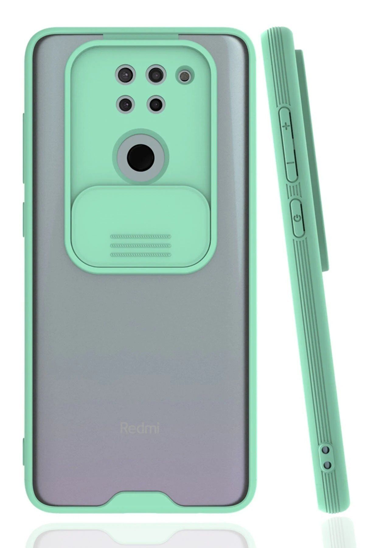 CepteToptan Newface Xiaomi Redmi Note 9 Kılıf Platin Kamera Koruma Silikon - Açık Yeşil