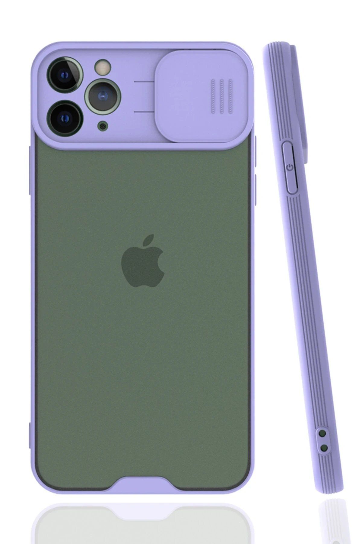ENEFENDİ Newface iPhone 11 Pro Max Kılıf Platin Kamera Koruma Silikon - Lila