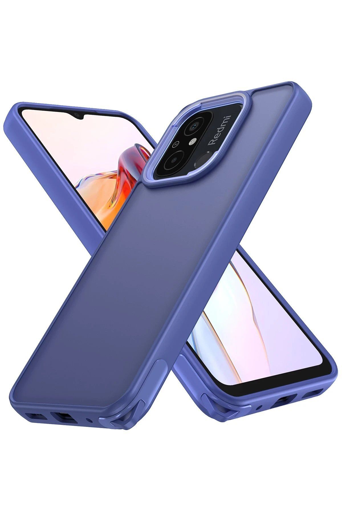 Toptan Bulurum Newface Xiaomi Redmi 12C Kılıf Elegant Kapak - Açık Mavi