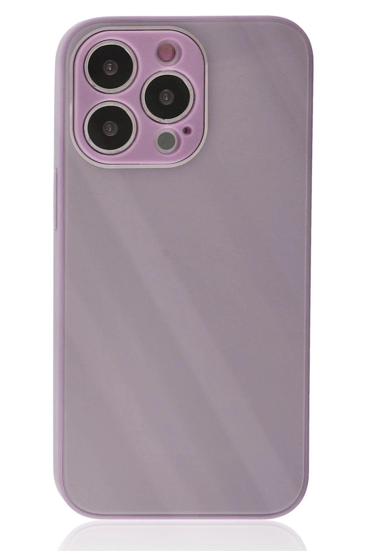 CepteToptan Newface iPhone 13 Pro Kılıf Glass Kapak - Mor