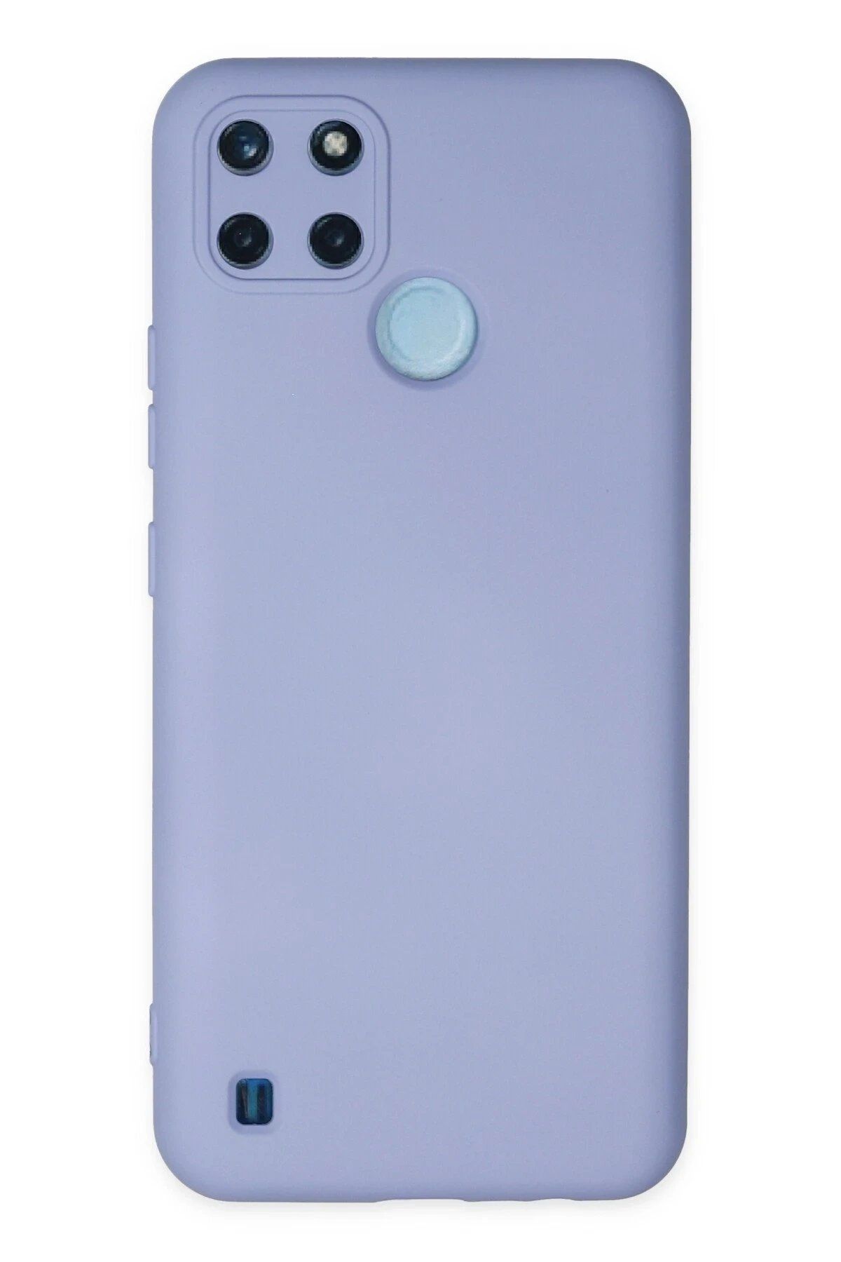 CepteToptan Newface Realme C25Y Kılıf Nano içi Kadife Silikon - Lila