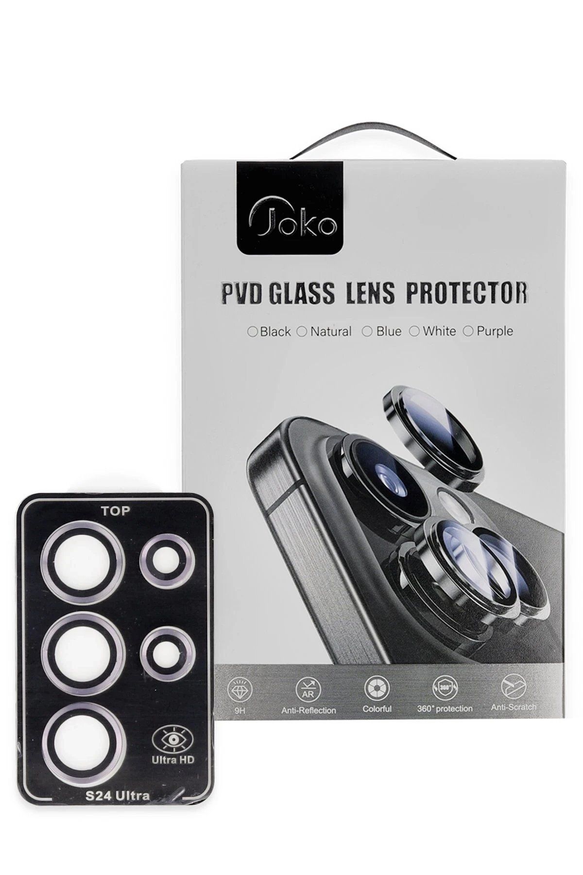 CepteToptan Joko Samsung Galaxy S24 Ultra PVD Metal Kamera Lens - Pembe
