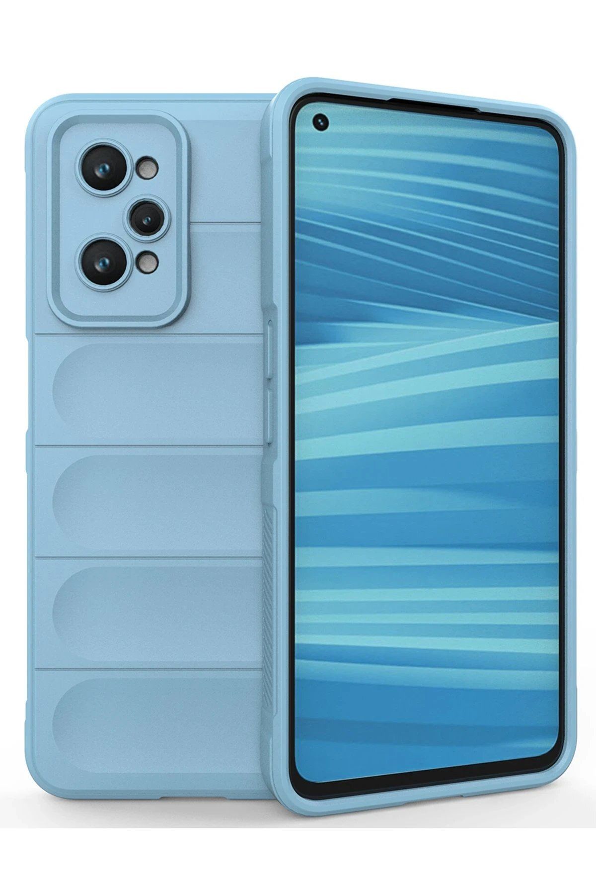 Toptan Bulurum Newface Realme GT2 5G Kılıf Optimum Silikon - Sky Blue