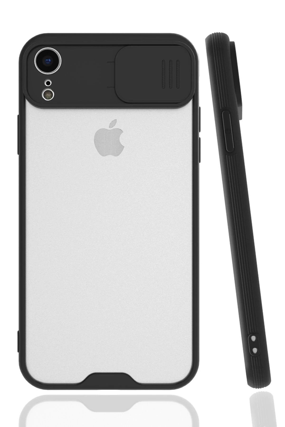 ENEFENDİ Newface iPhone XR Kılıf Platin Kamera Koruma Silikon - Siyah
