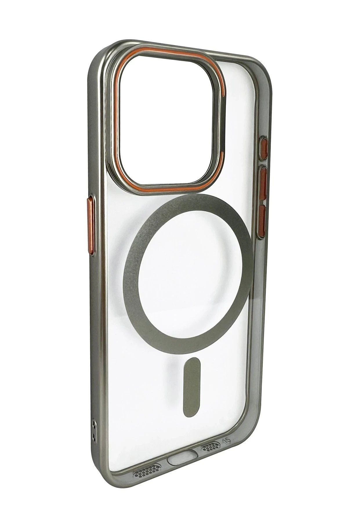 CepteToptan Joko iPhone 14 Pro Crown Lens Standlı Magsafe Kapak - Titan Gri