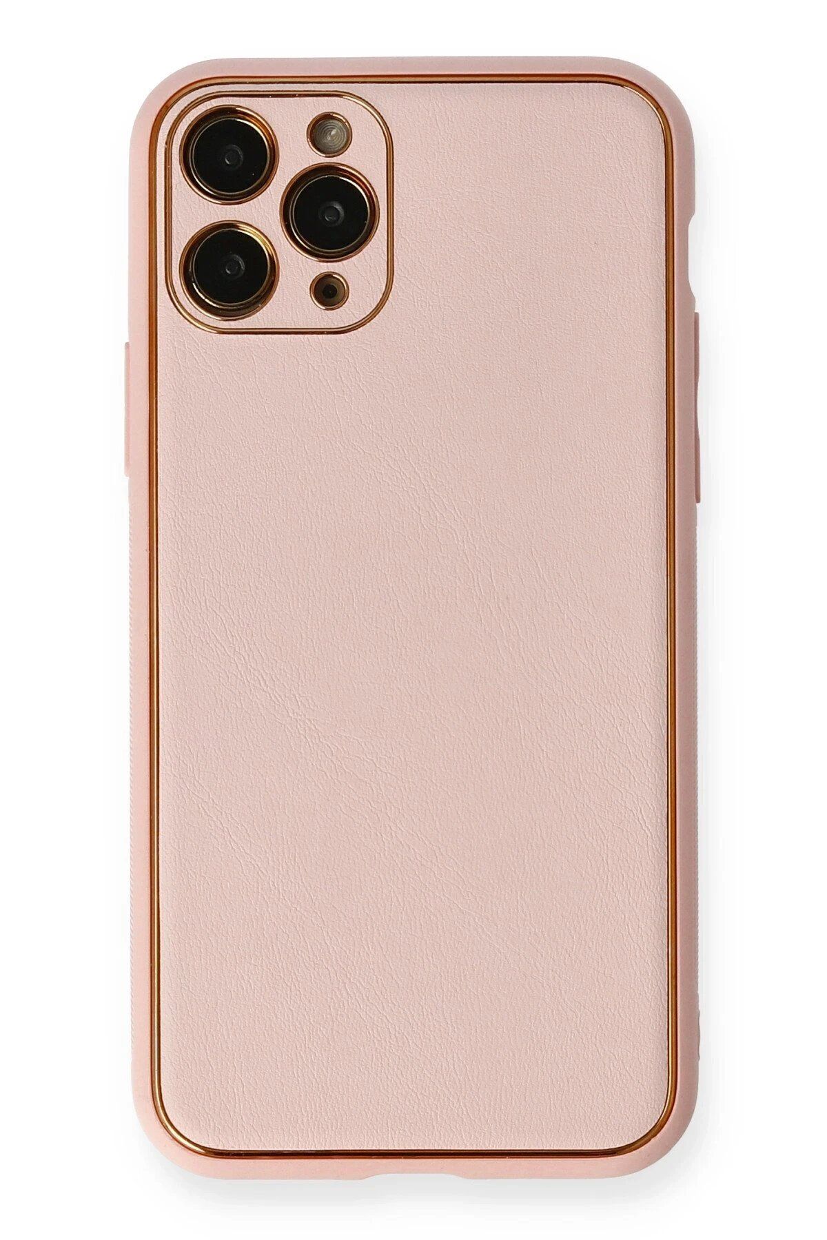 CepteToptan Newface iPhone 11 Pro Kılıf Coco Deri Silikon Kapak - Pembe