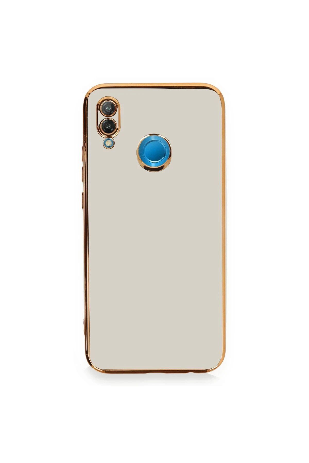 CepteToptan Newface Huawei P20 Lite Kılıf Volet Silikon - Beyaz