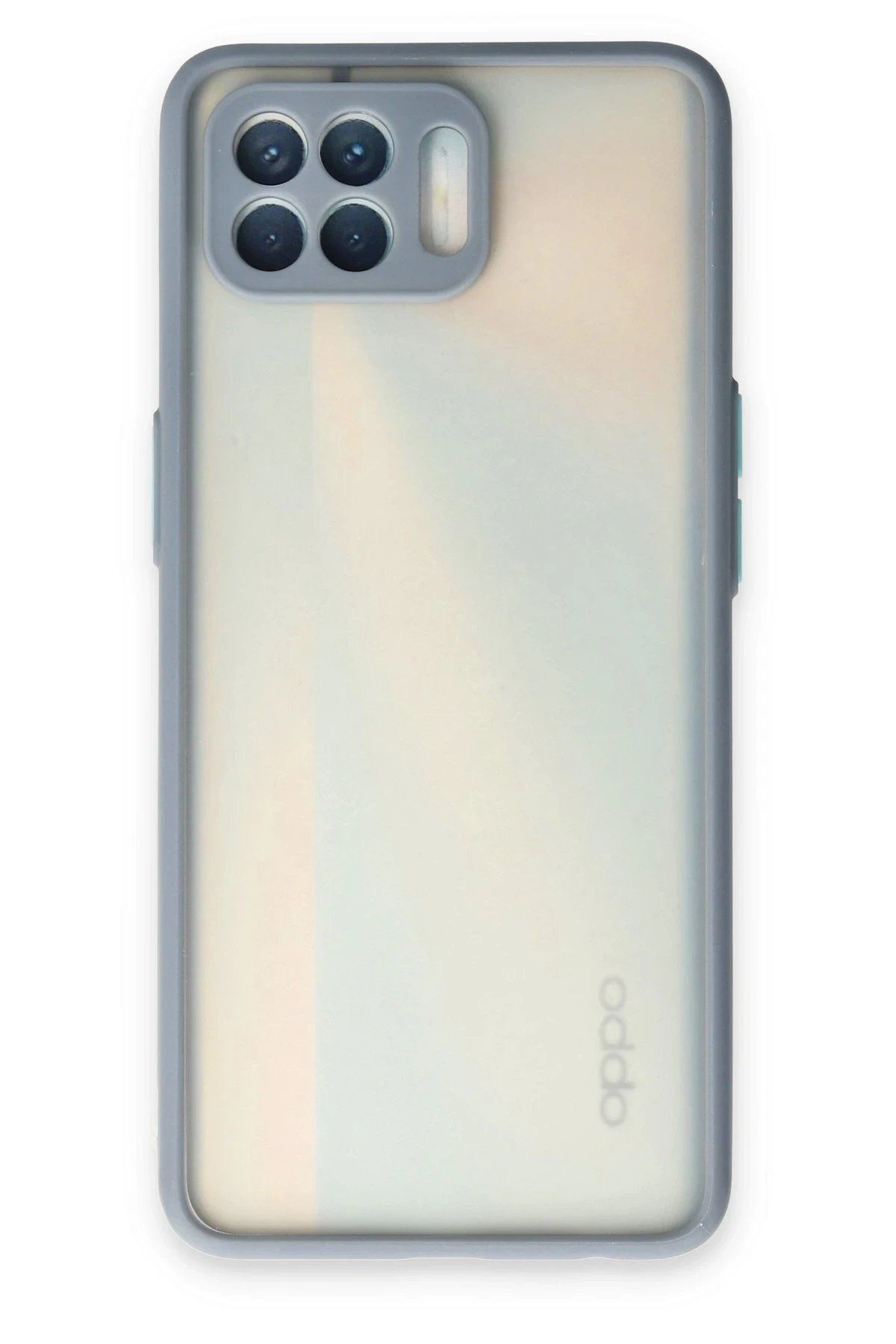 CepteToptan Newface Oppo Reno 4 Lite Kılıf Montreal Silikon Kapak - Gri