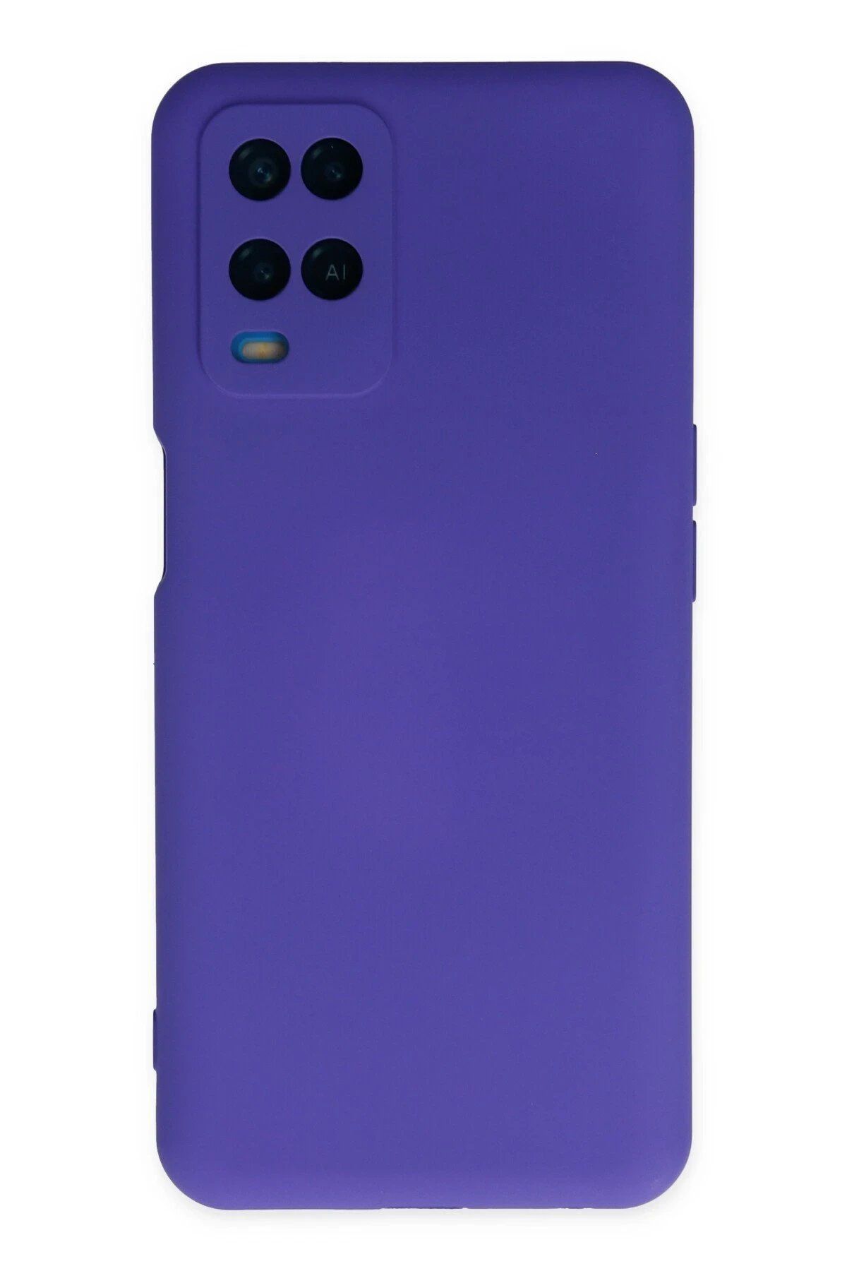 CepteToptan Newface Oppo A54 4G Kılıf Nano içi Kadife Silikon - Mor