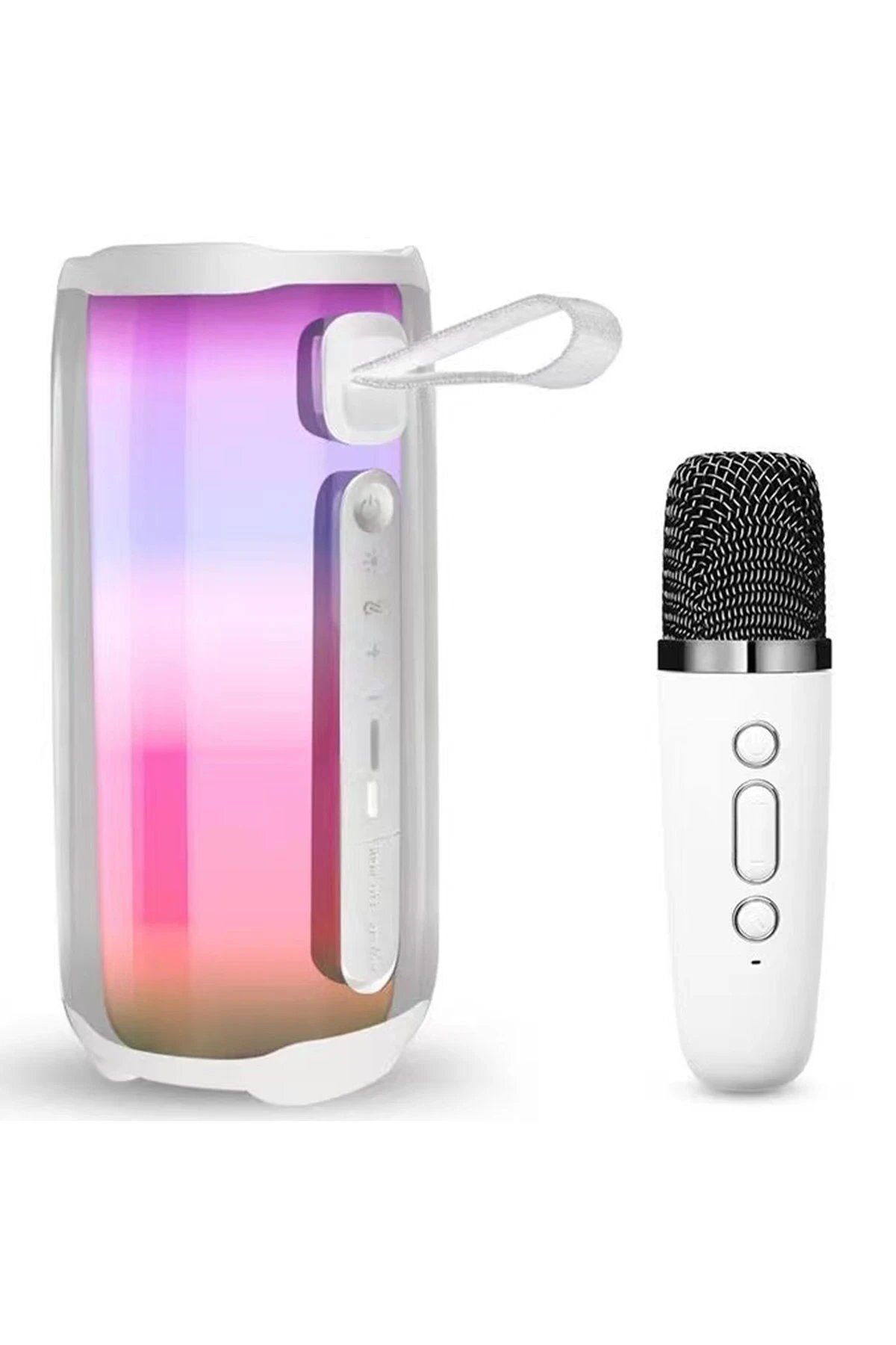 CepteToptan Pluse 5 Mikrofonlu RGB Kablosuz Hoparlör - Beyaz