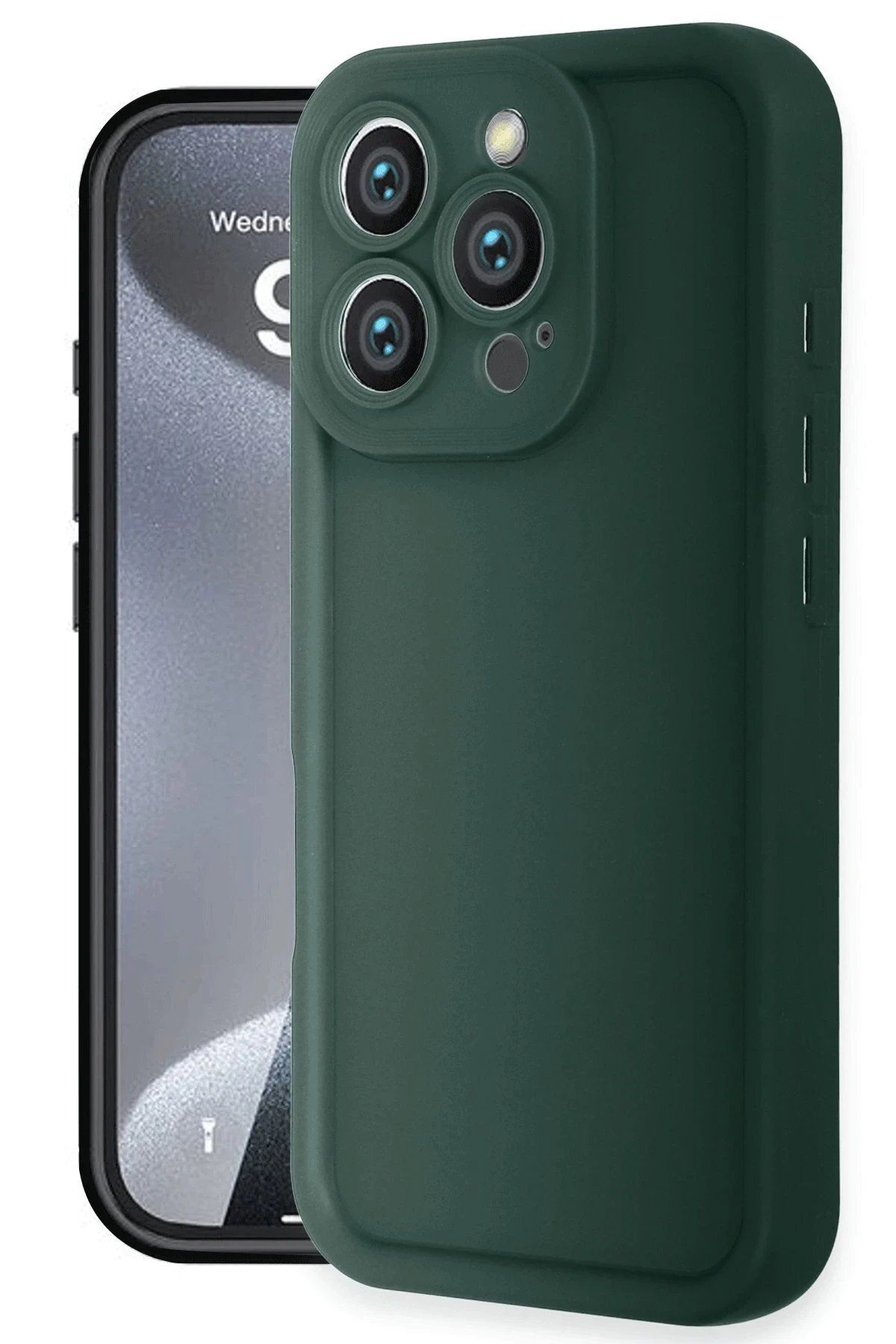 CepteToptan Newface iPhone 16 Pro Max Kılıf Viera Silikon - Koyu Yeşil