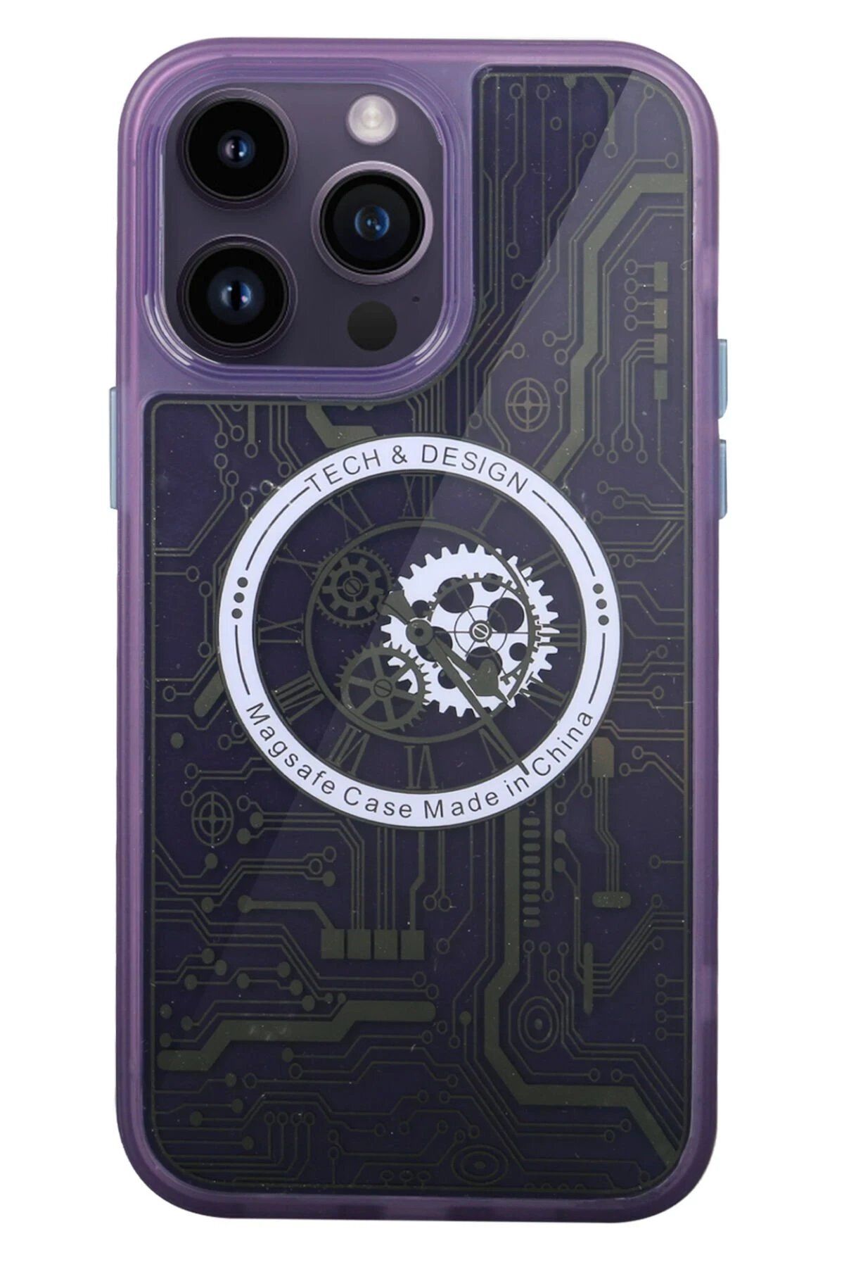CepteToptan Newface iPhone 14 Pro Kılıf Magic Magneticsafe Silikon - Derin Mor