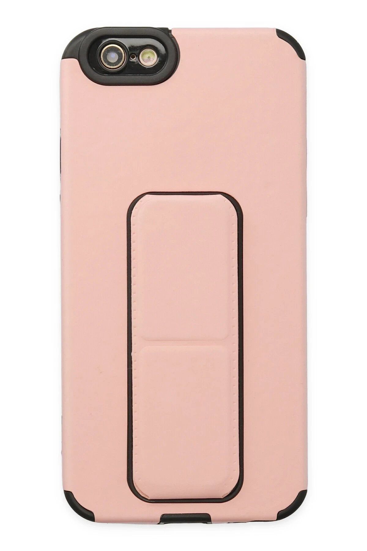 Toptan Bulurum Newface iPhone 6 Kılıf Mega Standlı Silikon - Pudra